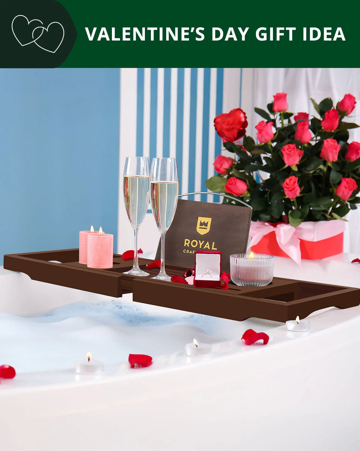 Bathtub Caddy Tray, Brown - Image 7