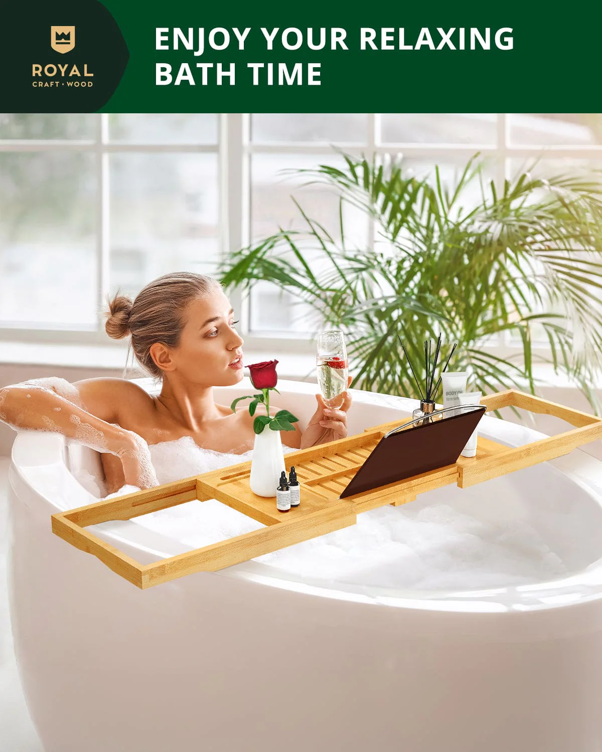 Bathtub Caddy Tray Lite, Natural - Image 3