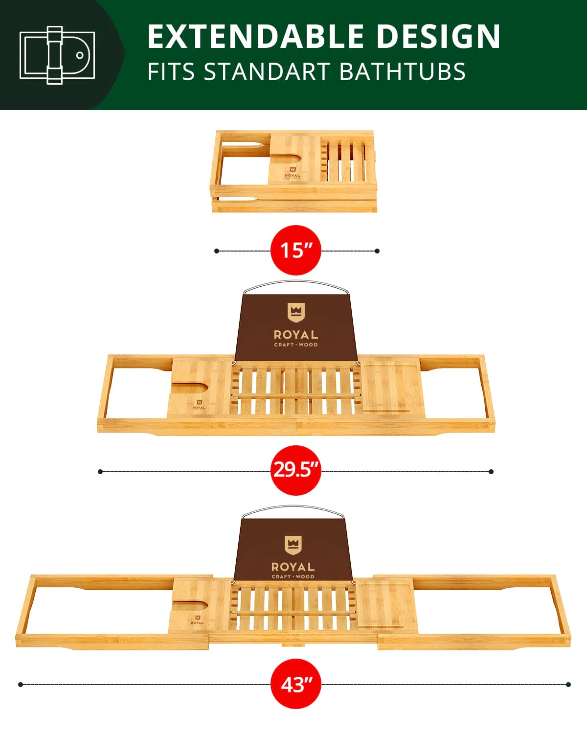 Bathtub Caddy Tray Lite, Natural - Image 7