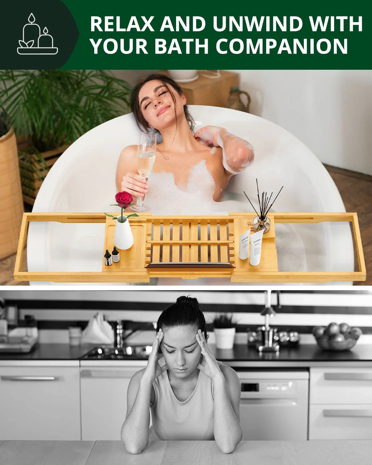 Bathtub Caddy Tray Lite, Natural - Image 9