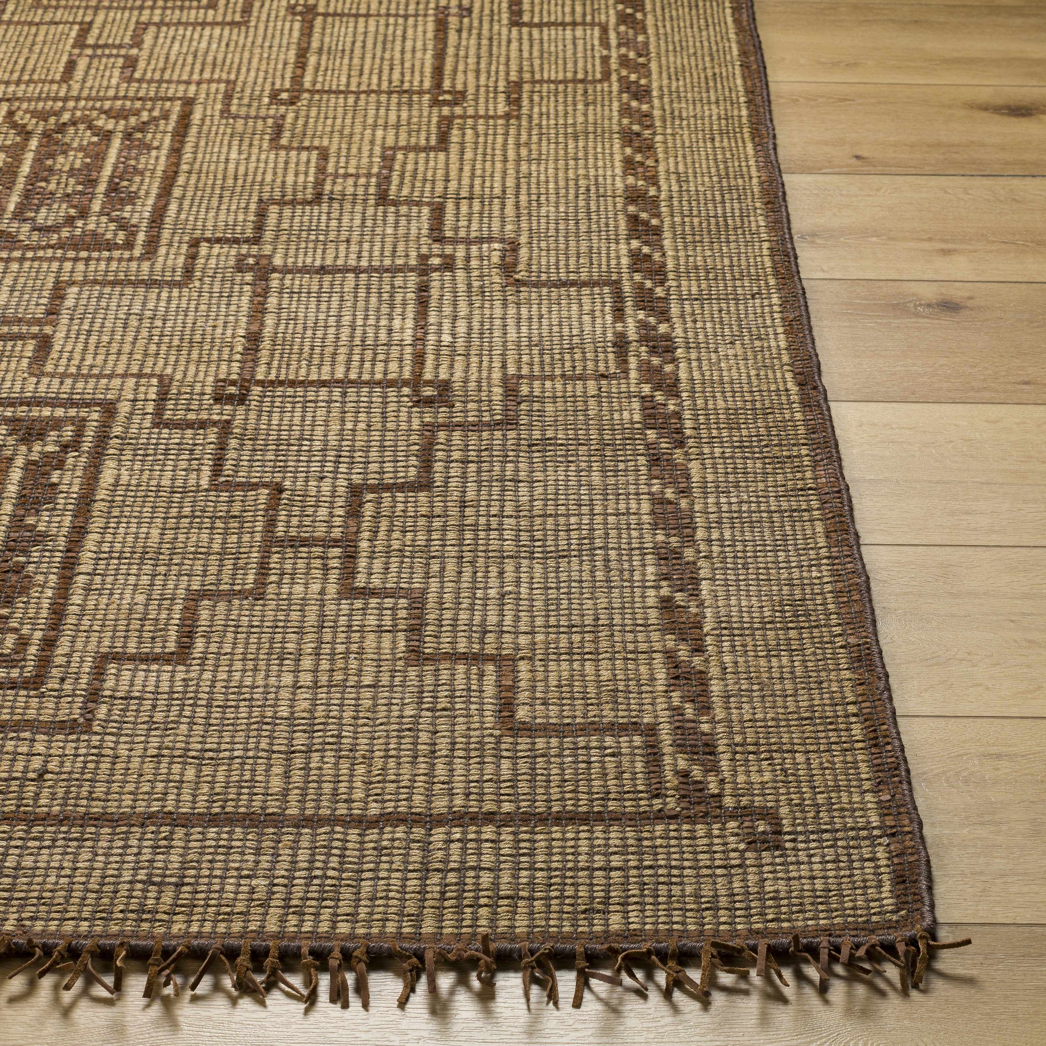 Batya Jute & Leather Rug - Image 2