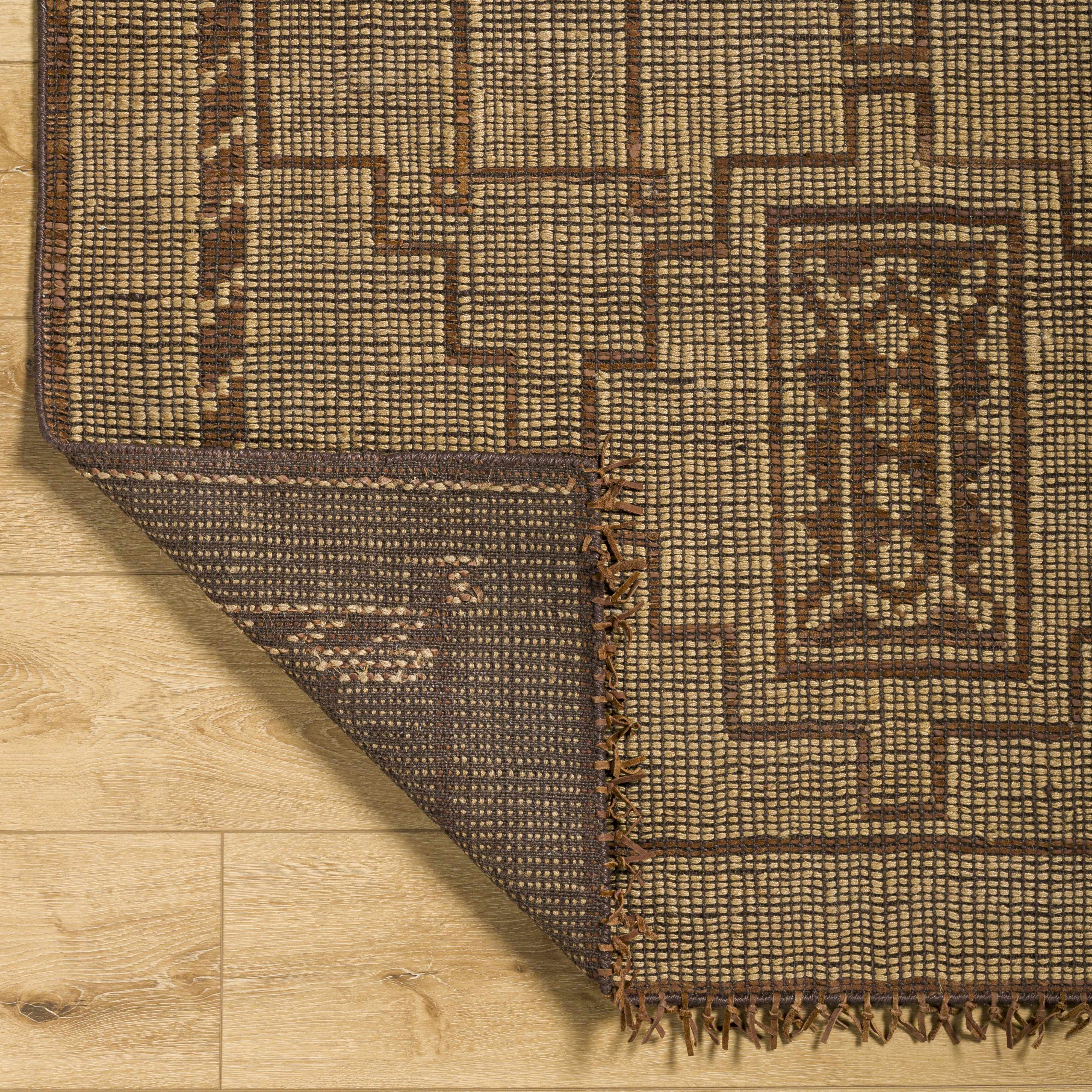 Batya Jute & Leather Rug - Image 3