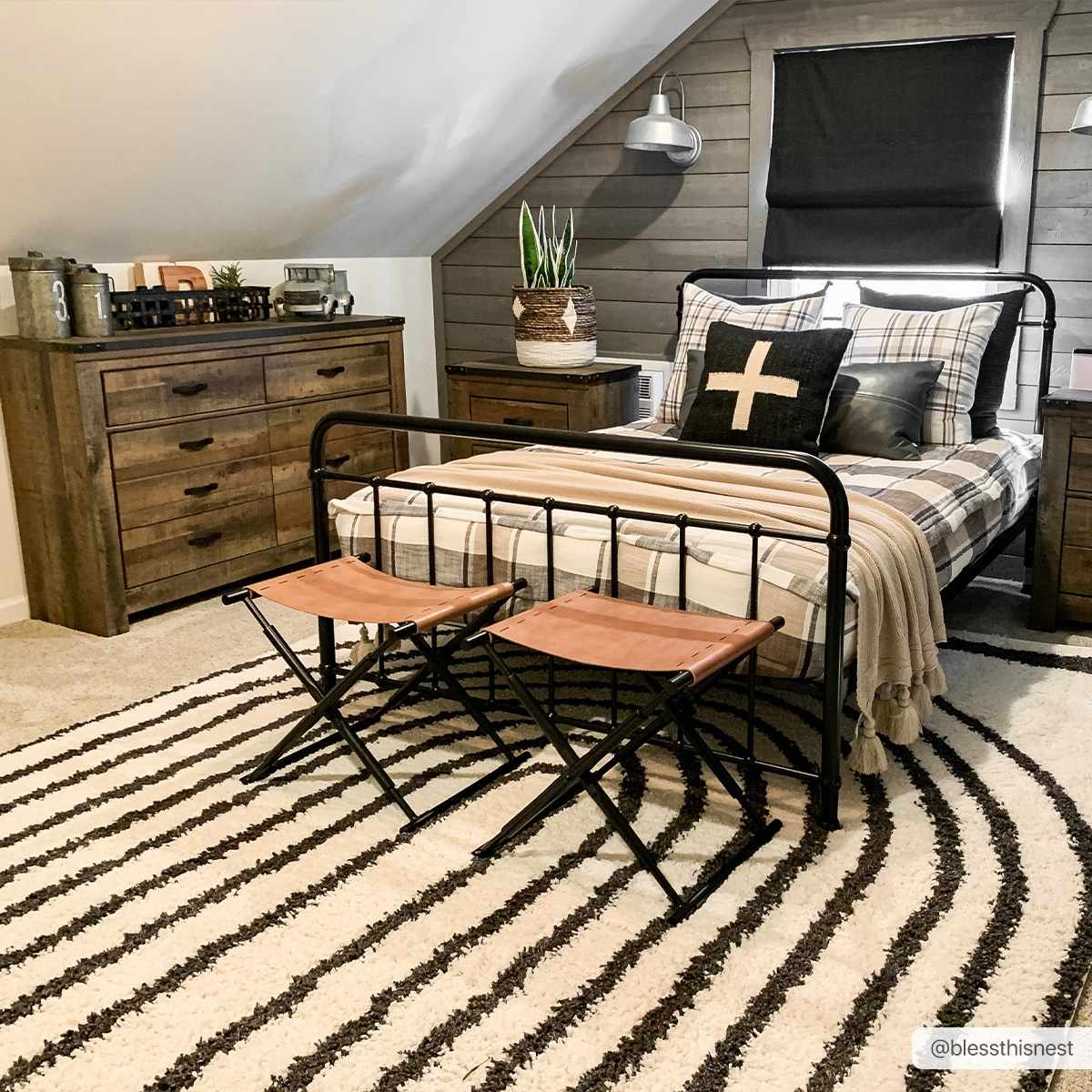Bauer Plush Black Rainbow Rug - Clearance - Image 12