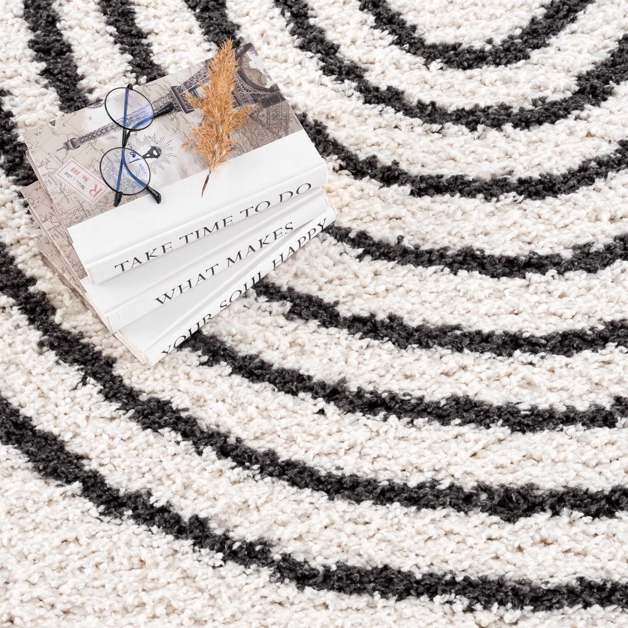 Bauer Plush Black Rainbow Rug - Clearance - Image 13