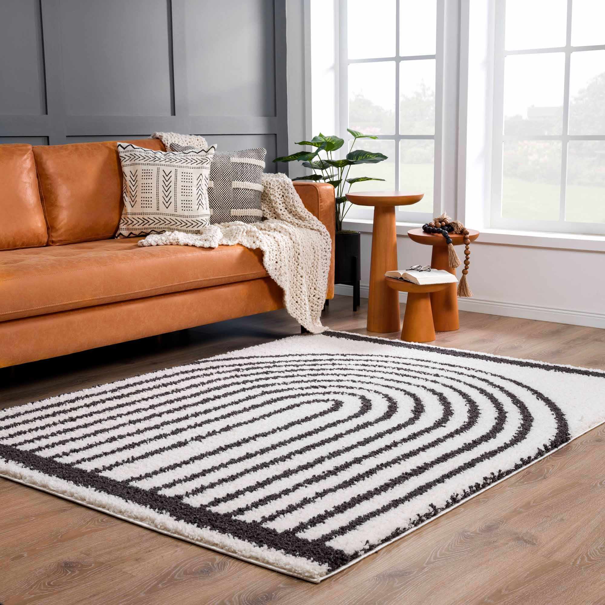 Bauer Plush Black Rainbow Rug - Clearance - Image 14
