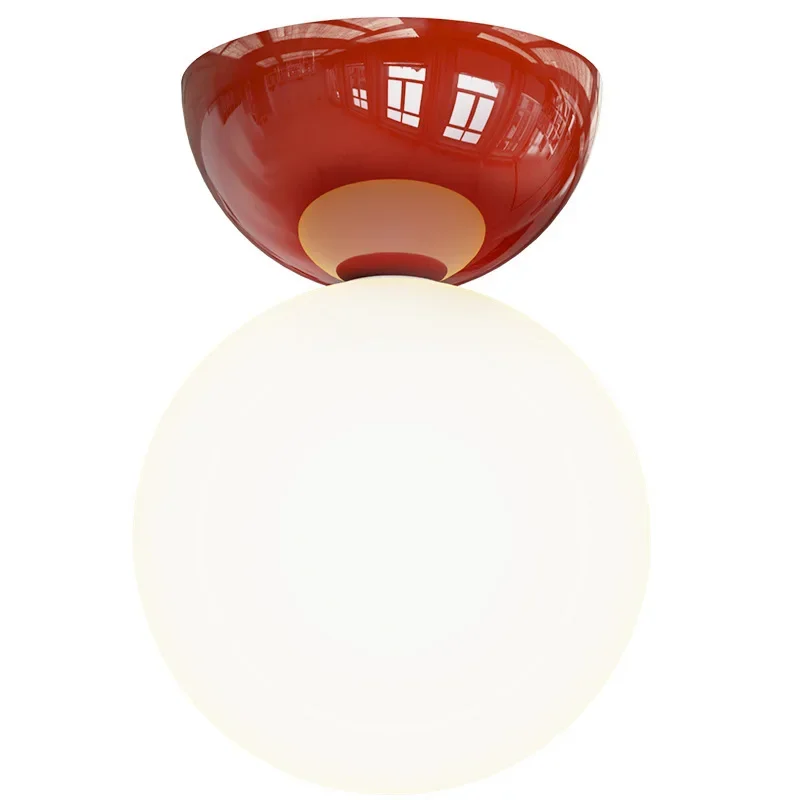 Bauhaus Dome Ceiling Light Cream Flush Mount Lamp for Hallway Balcony Entryway - Image 6