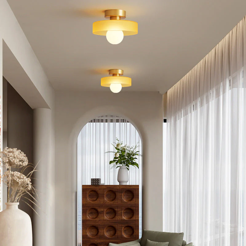 Bauhaus Glass LED Ceiling Light 1-Light Round Dimmable Indoor Fixture - Image 10