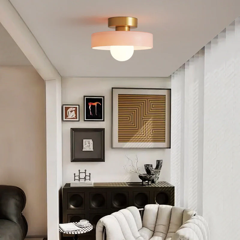 Bauhaus Glass LED Ceiling Light 1-Light Round Dimmable Indoor Fixture - Image 12