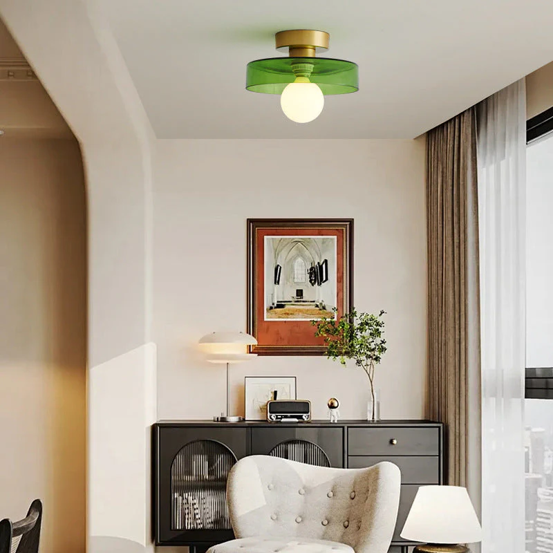 Bauhaus Glass LED Ceiling Light 1-Light Round Dimmable Indoor Fixture - Image 14