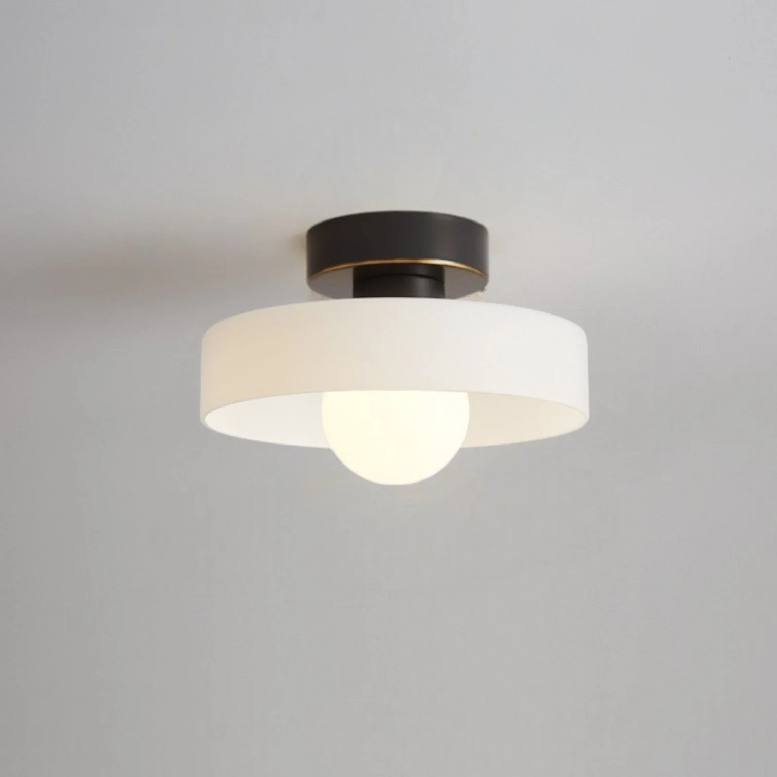 Bauhaus Glass LED Ceiling Light 1-Light Round Dimmable Indoor Fixture - Image 2