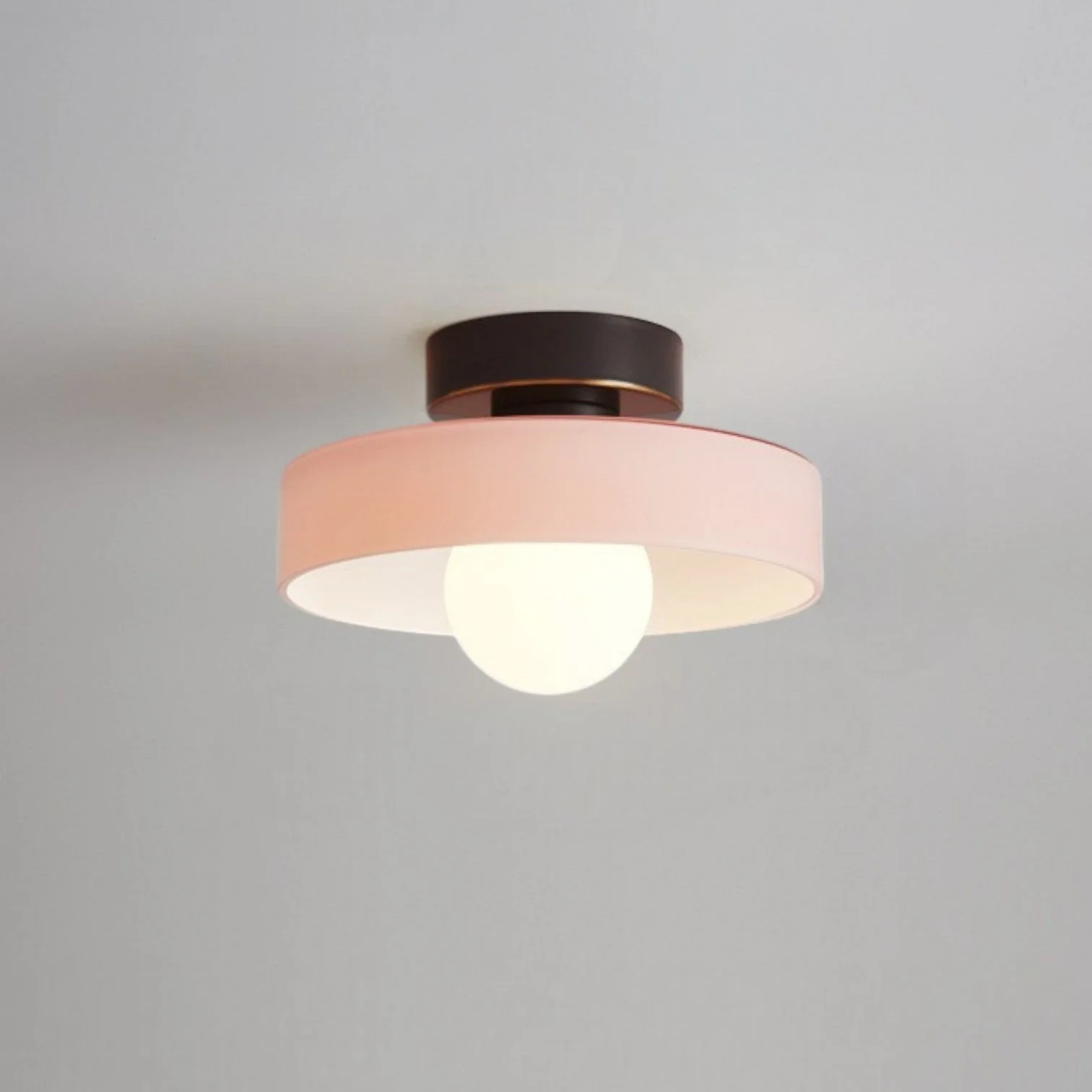 Bauhaus Glass LED Ceiling Light 1-Light Round Dimmable Indoor Fixture - Image 3