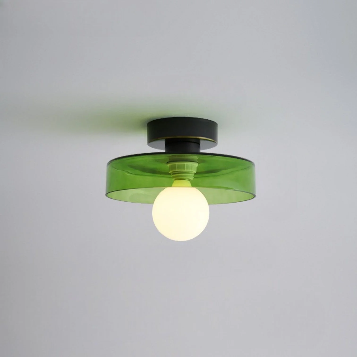 Bauhaus Glass LED Ceiling Light 1-Light Round Dimmable Indoor Fixture - Image 4