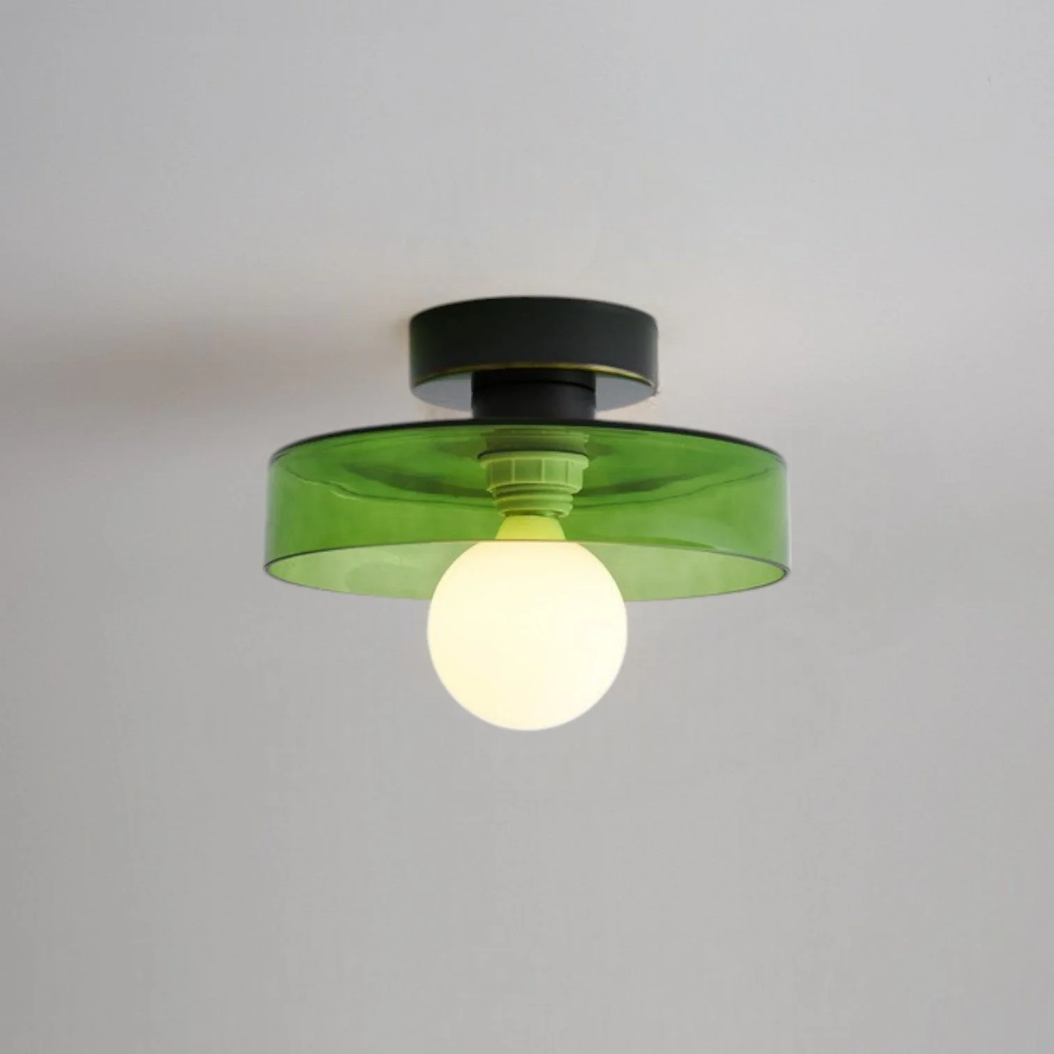 Bauhaus Glass LED Ceiling Light 1-Light Round Dimmable Indoor Fixture - Image 5