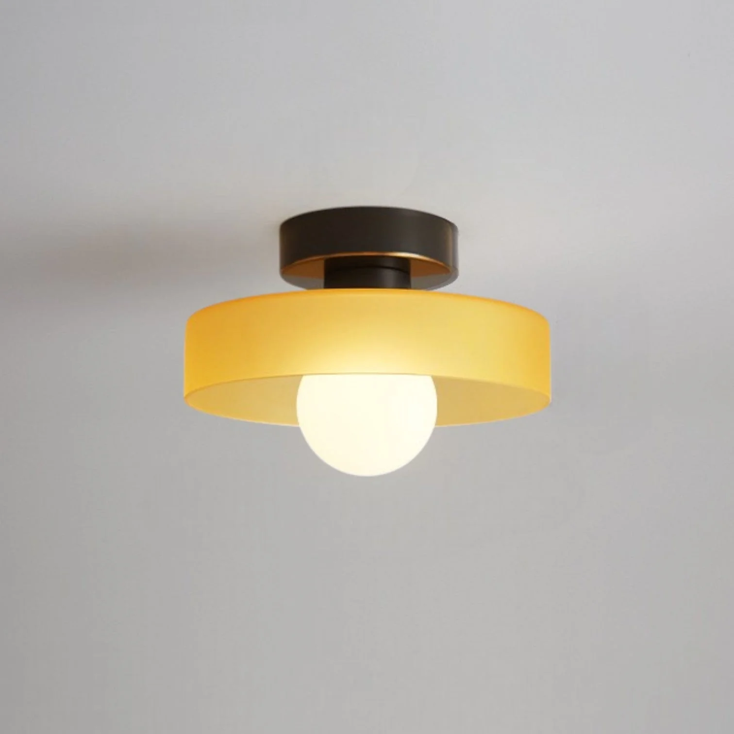 Bauhaus Glass LED Ceiling Light 1-Light Round Dimmable Indoor Fixture - Image 6