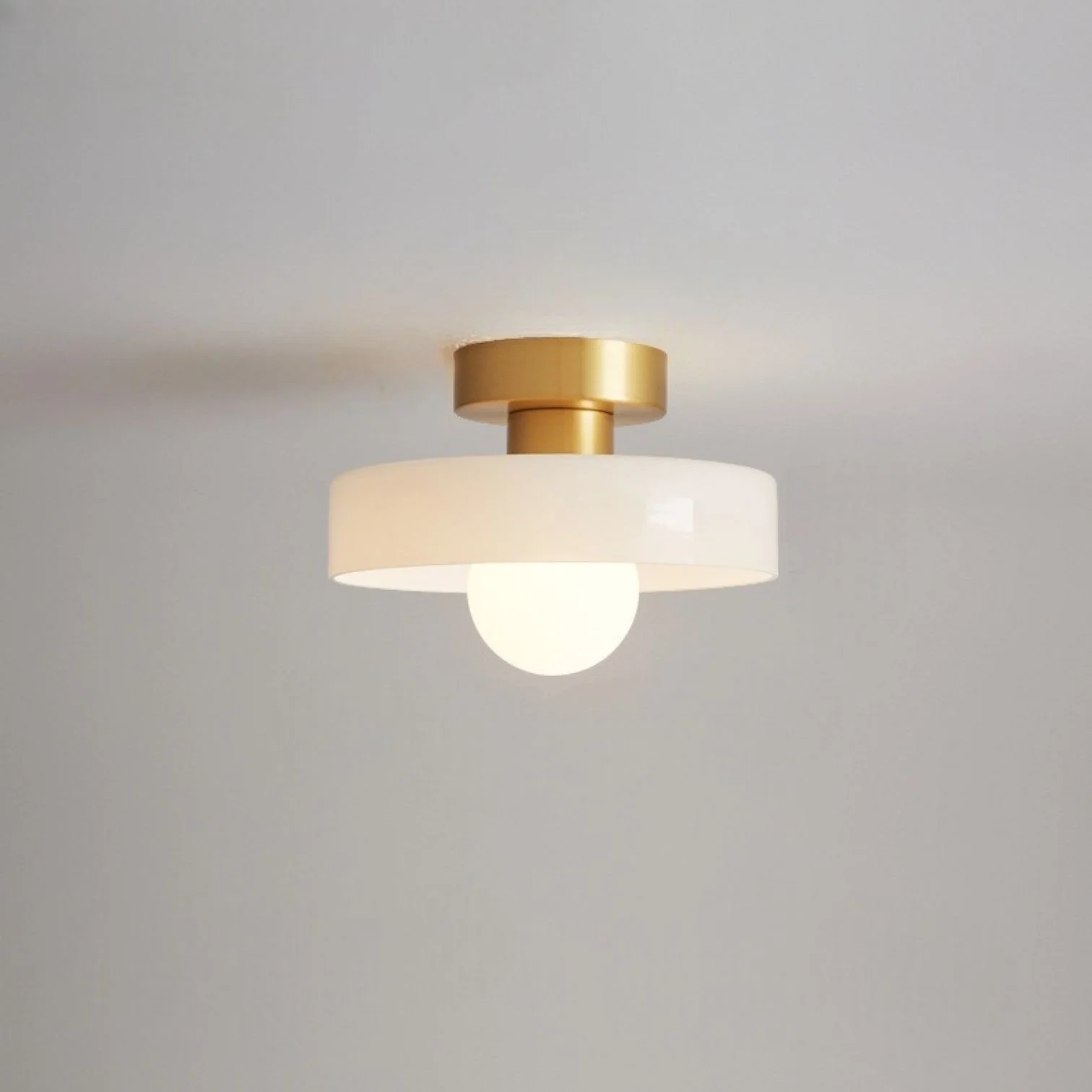Bauhaus Glass LED Ceiling Light 1-Light Round Dimmable Indoor Fixture - Image 7