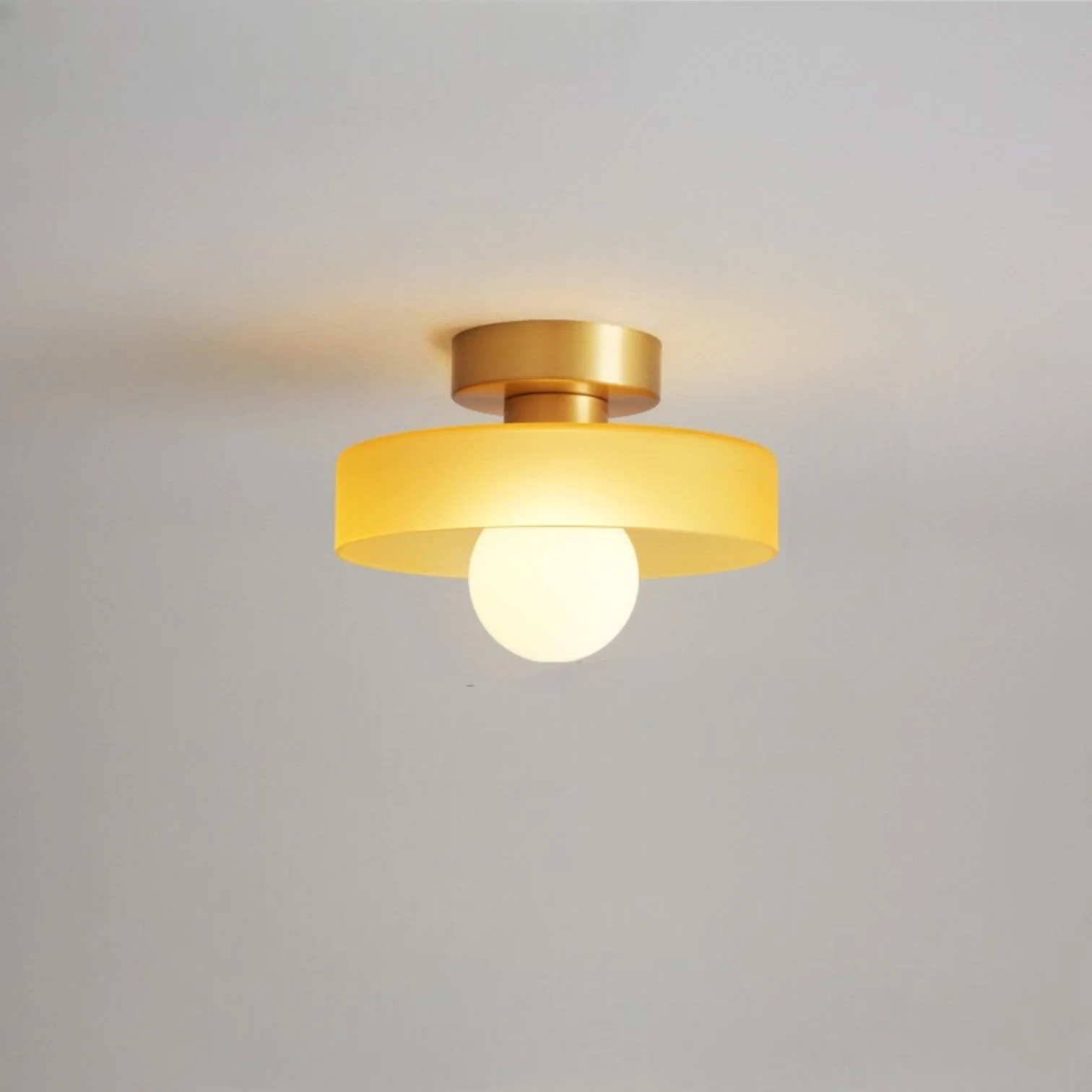 Bauhaus Glass LED Ceiling Light 1-Light Round Dimmable Indoor Fixture - Image 8
