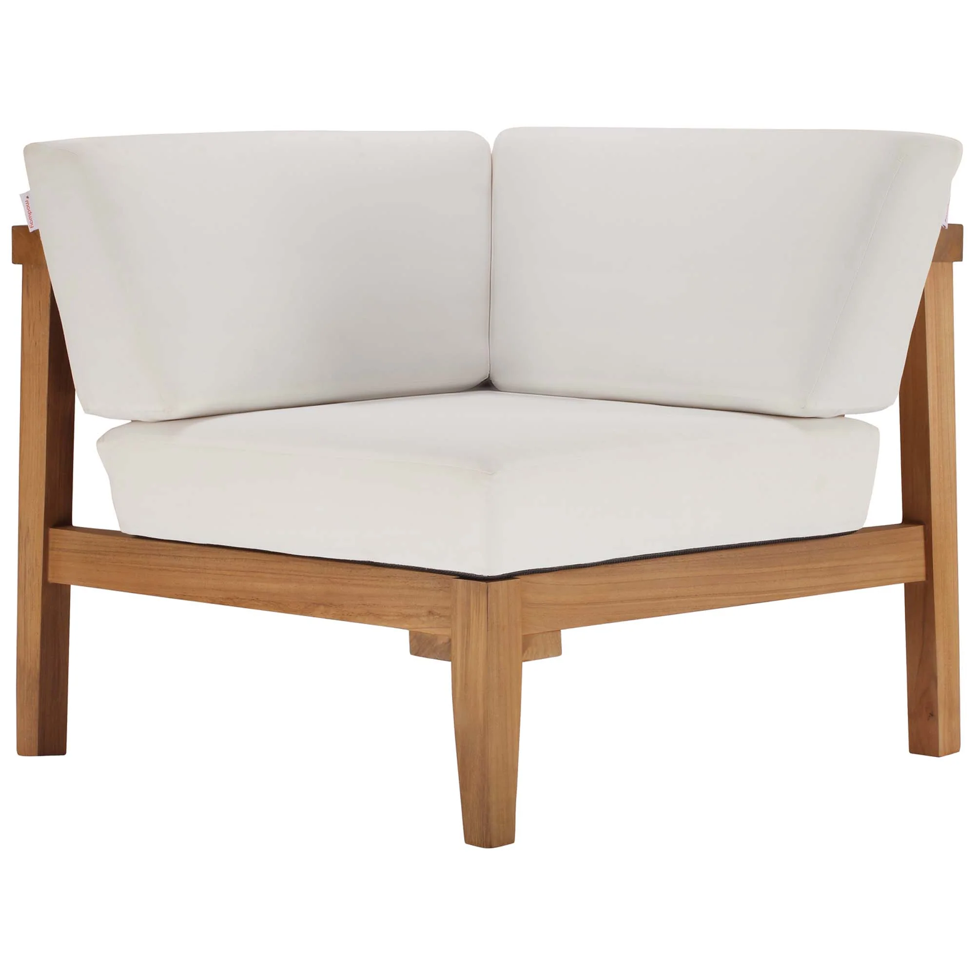Bayport 3-Piece Outdoor Patio Teak Wood Sectional Sofa Set by Modway - Image 2