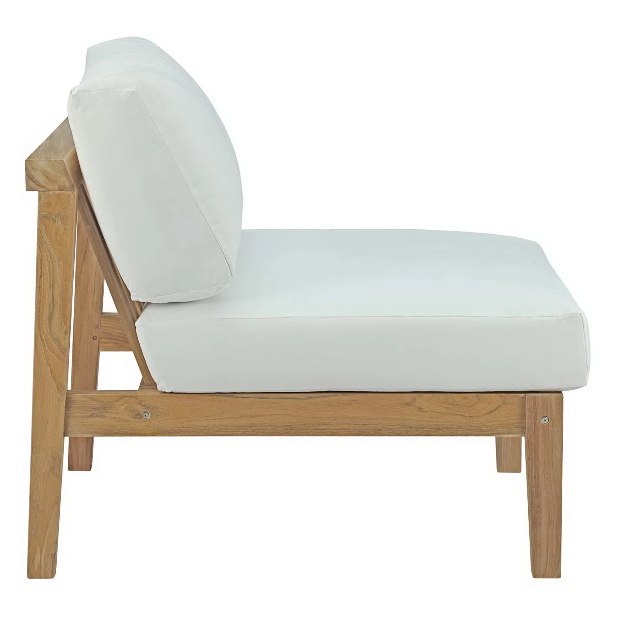 Bayport Outdoor Patio Teak Armless Chair by Modway - Image 2