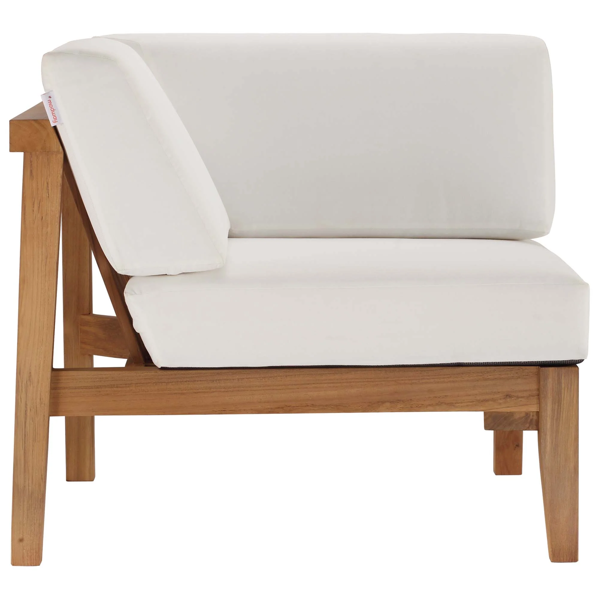 Bayport Outdoor Patio Teak Wood Corner Chair by Modway - Image 2