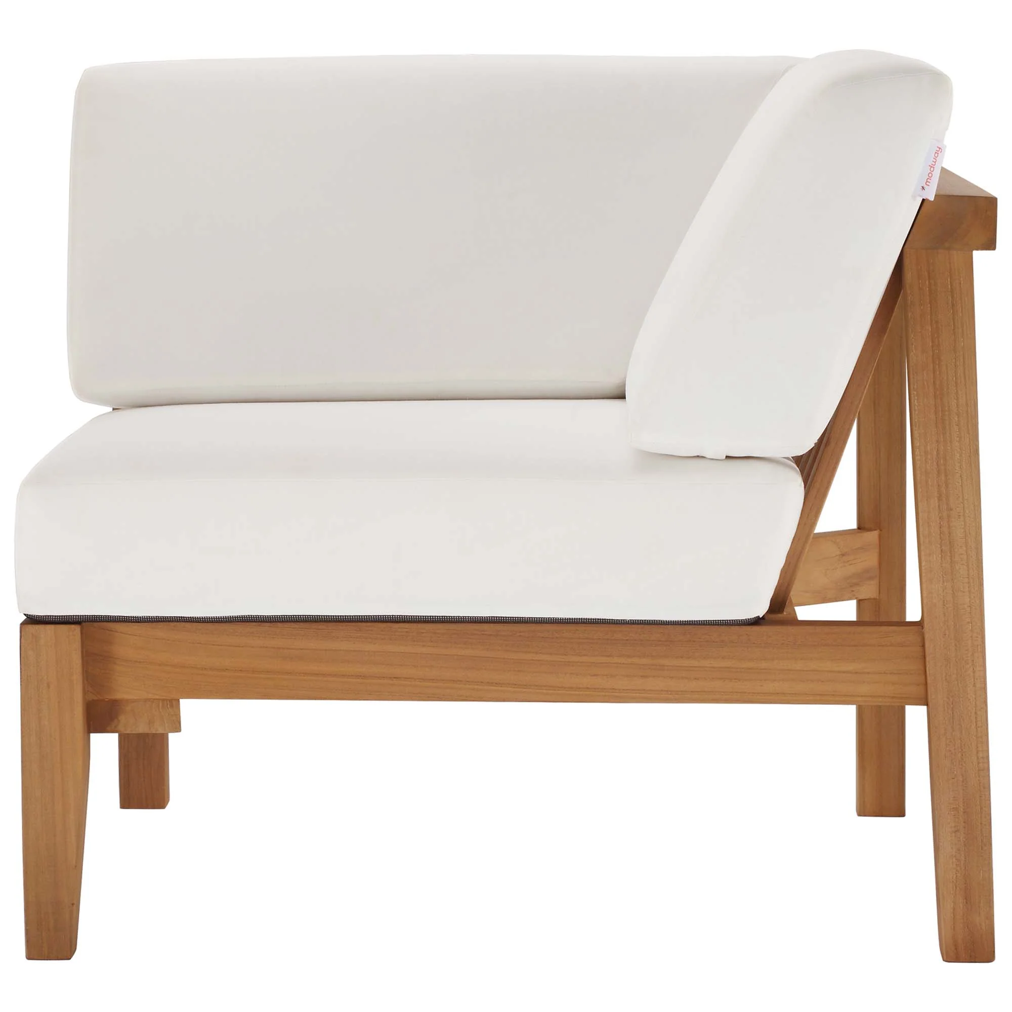 Bayport Outdoor Patio Teak Wood Corner Chair by Modway - Image 6