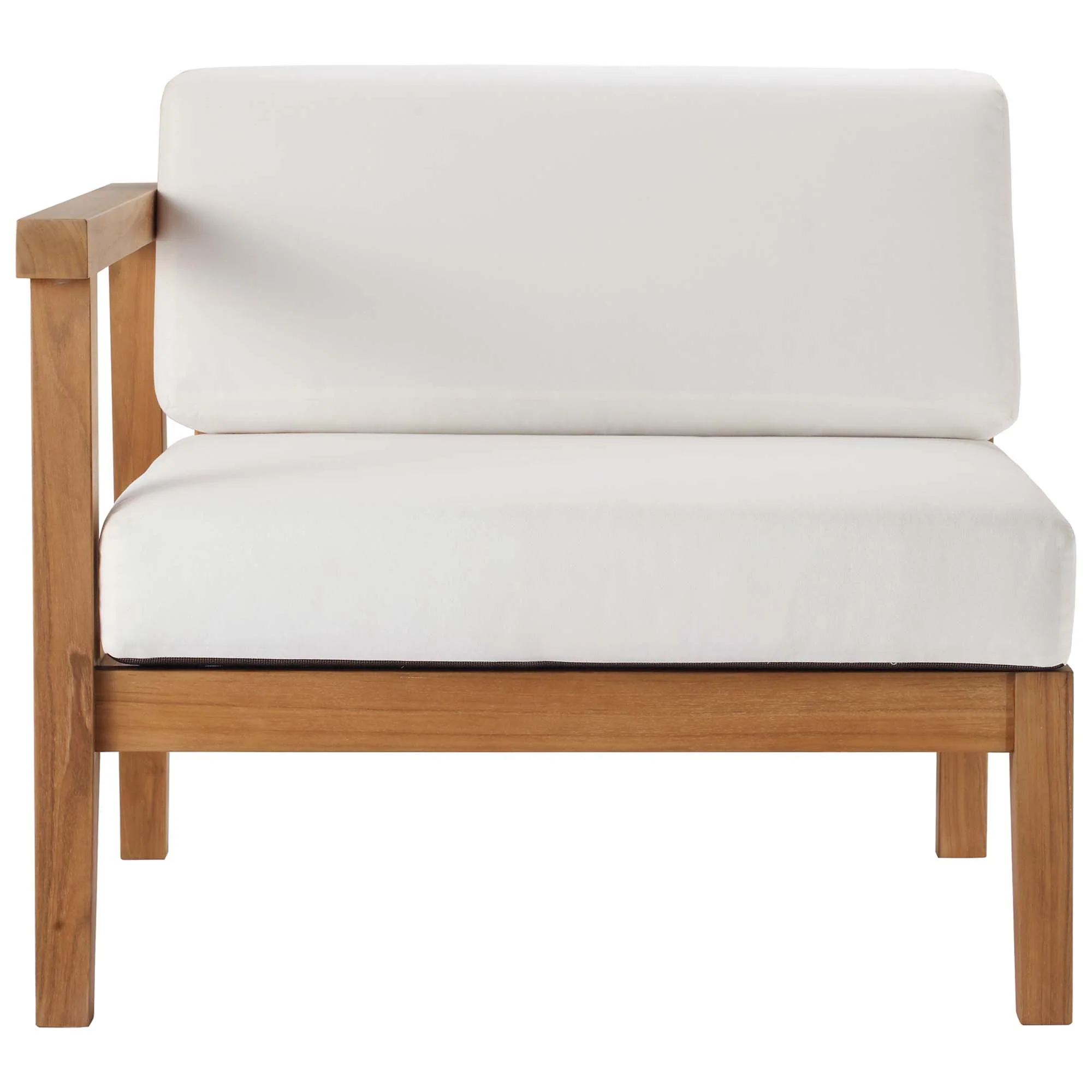 Bayport Outdoor Patio Teak Wood Left-Arm Chair by Modway - Image 4