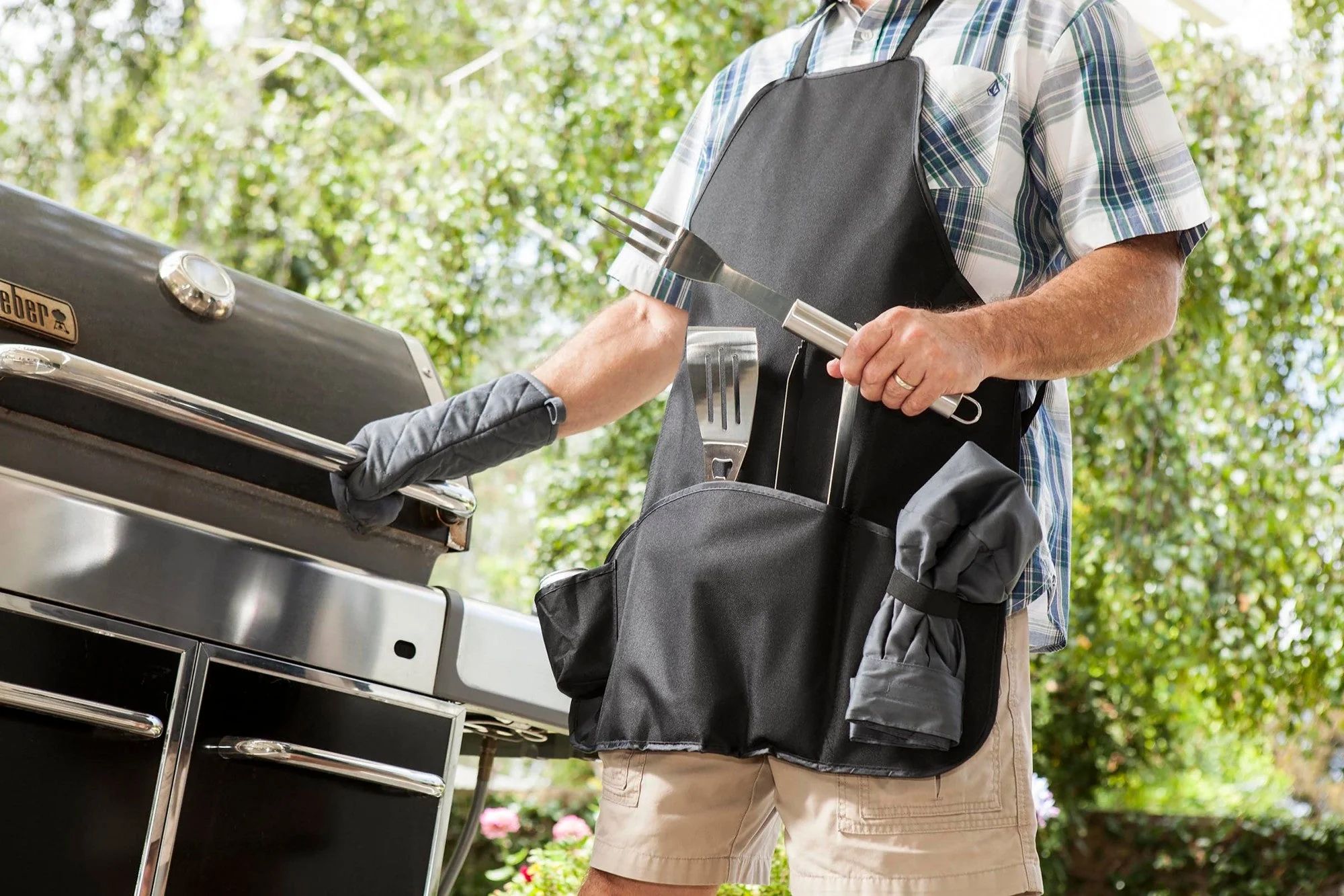 BBQ Apron Tote Pro Grill Set - Image 4