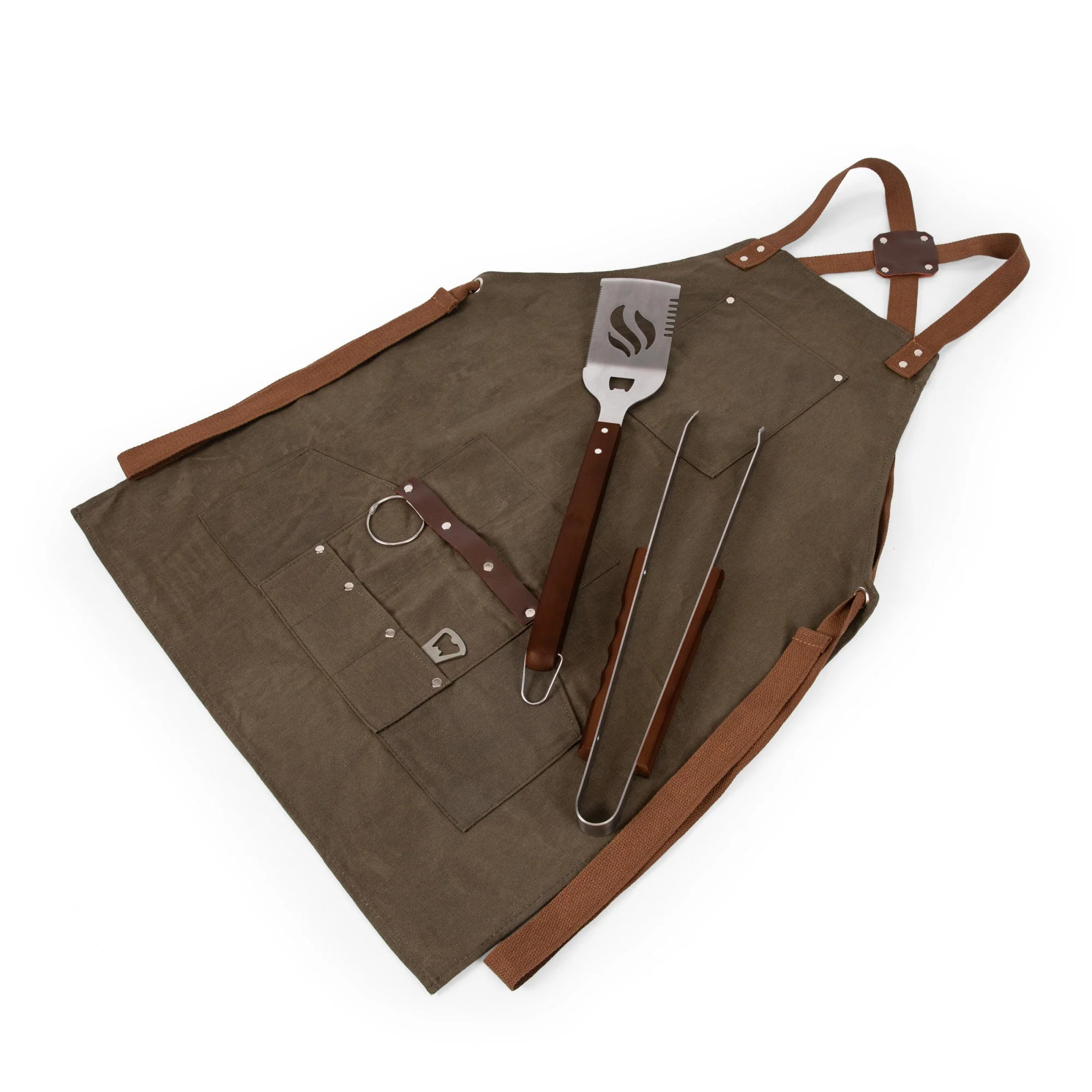 BBQ Apron with Tools & Bottle Opener - Image 3