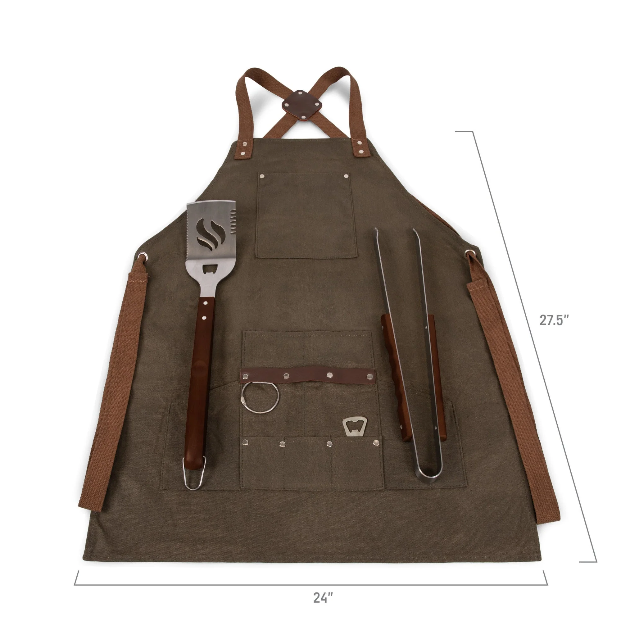 BBQ Apron with Tools & Bottle Opener - Image 5