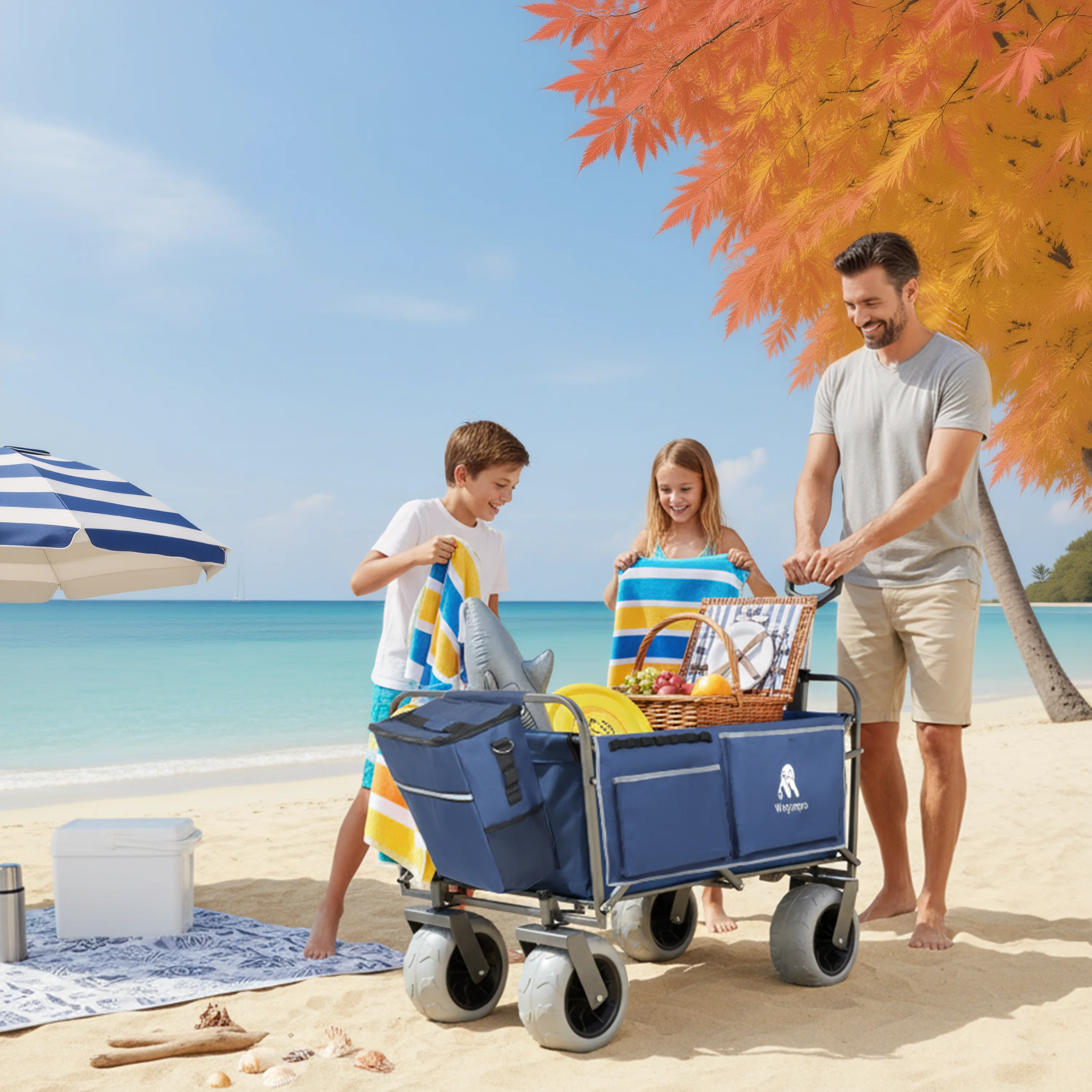 Beach Wagon with Big Wheels for Sand 500lbs Capacity - Image 3