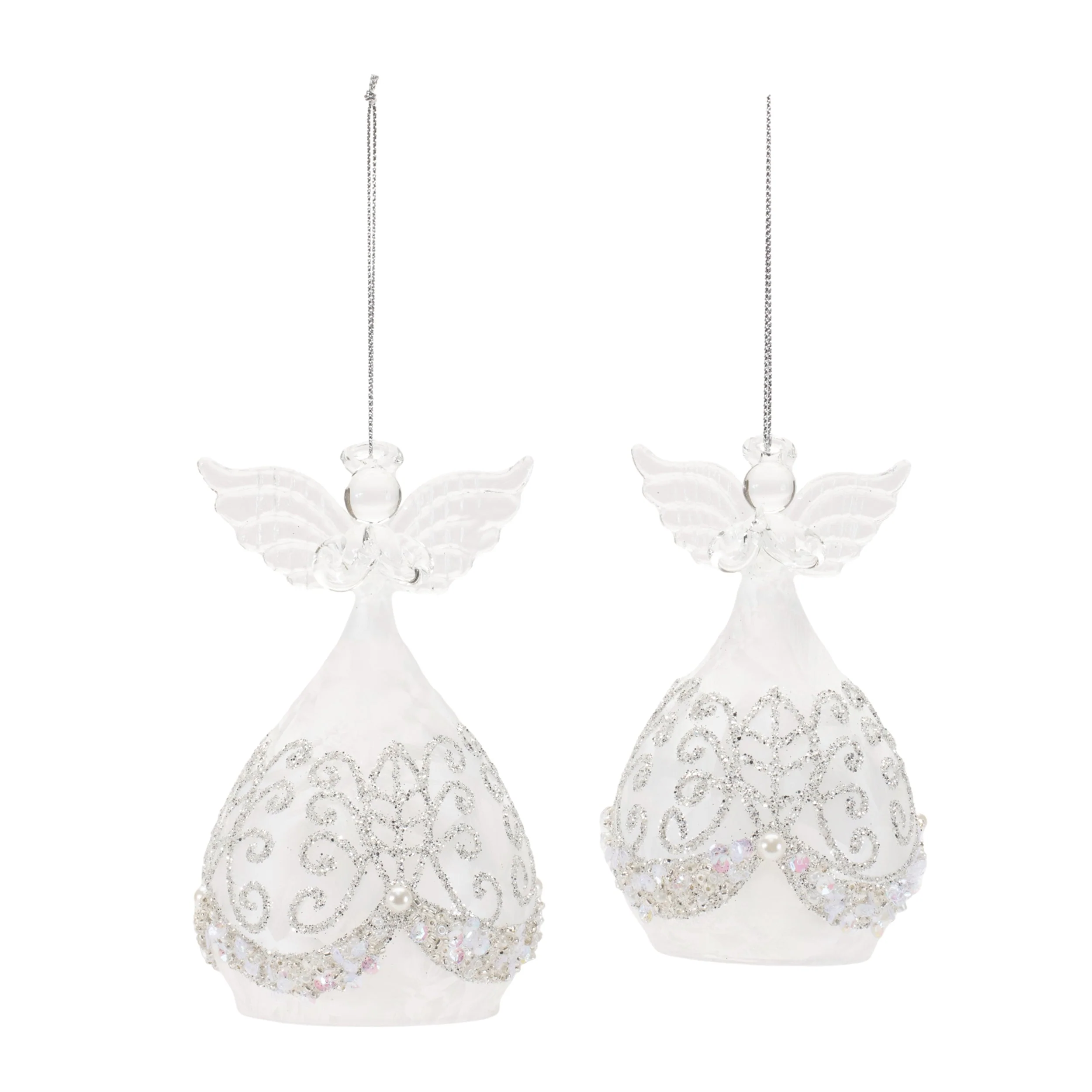 Beaded glass angel ornament (set of 4) - Image 2