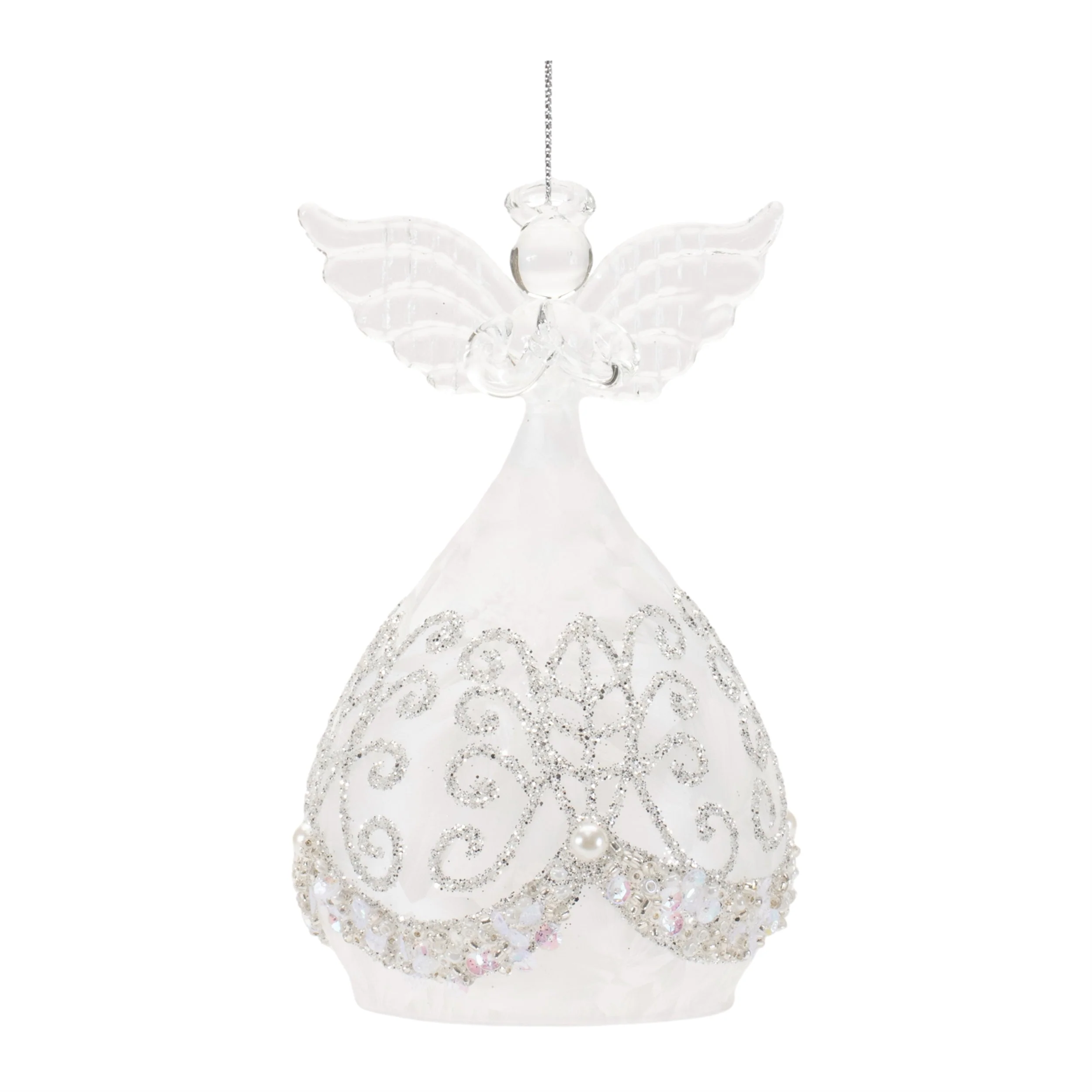 Beaded glass angel ornament (set of 4) - Image 3