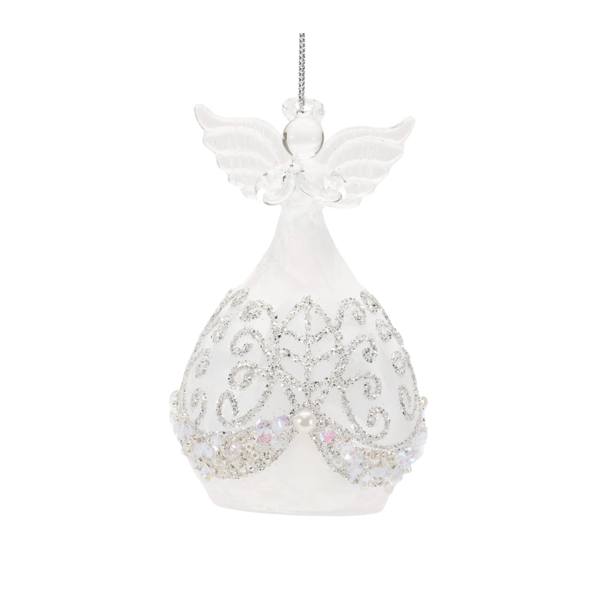 Beaded glass angel ornament (set of 4) - Image 4