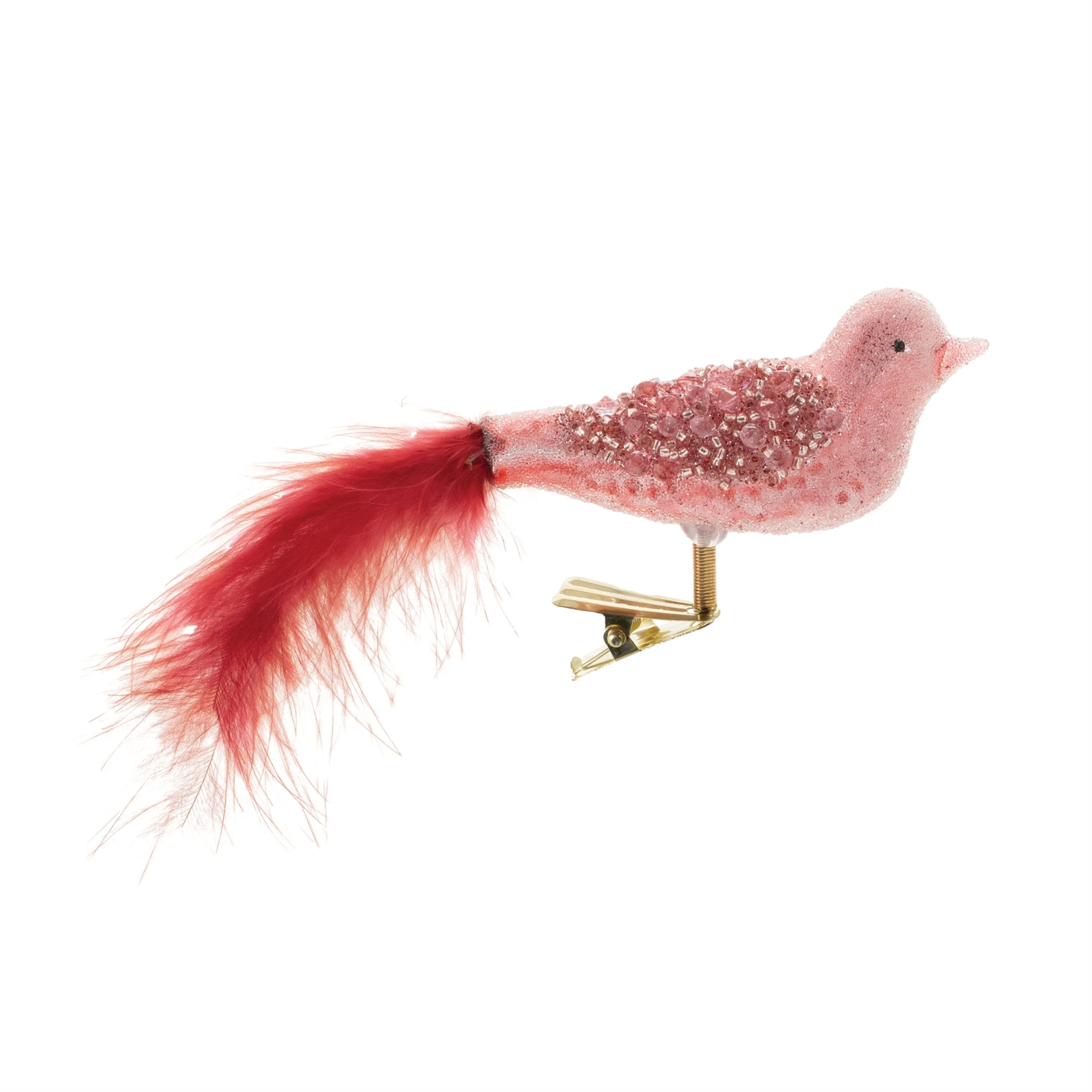 Beaded Glass Bird Clip Ornament (Set of 12) - Image 3