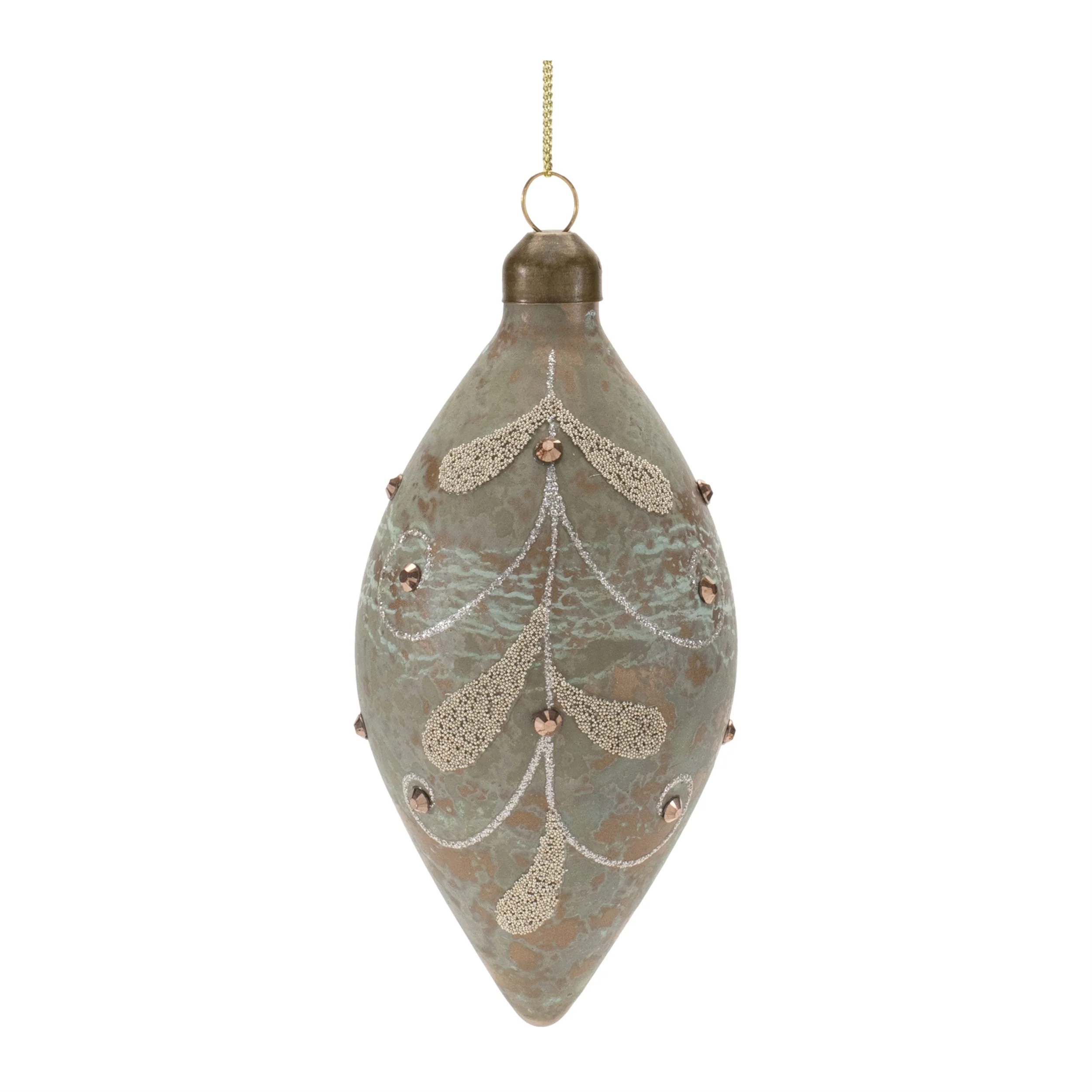 Beaded Glass Ball and Onion Christmas Ornaments - 3.5" - Silver and Gold - 12ct - Image 7