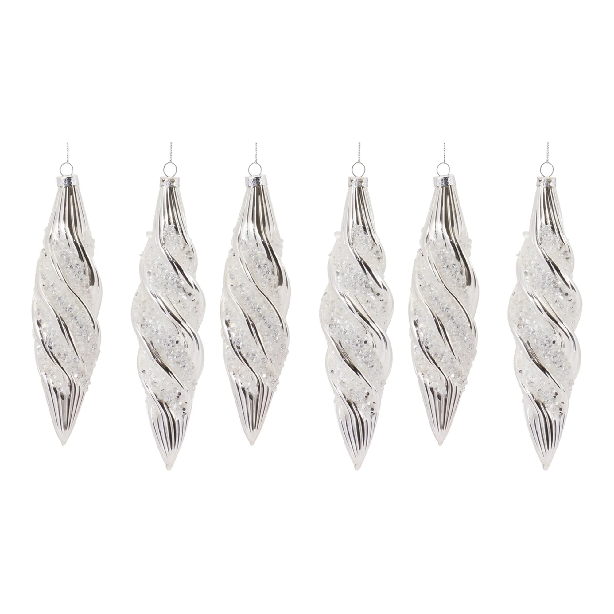 Beaded Glass Swirl Ornament (Set of 6) - Image 3