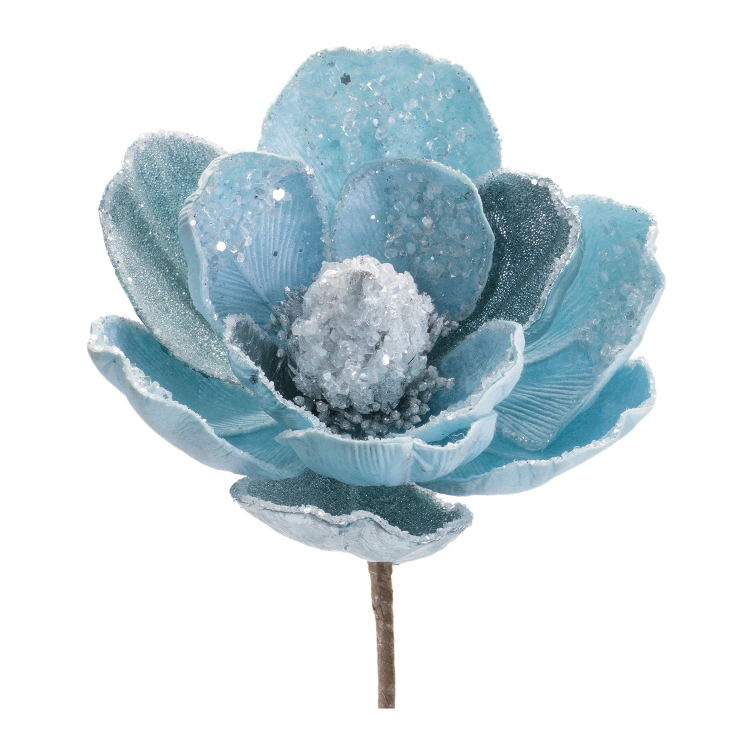 Beaded magnolia flower stem (set of 2)