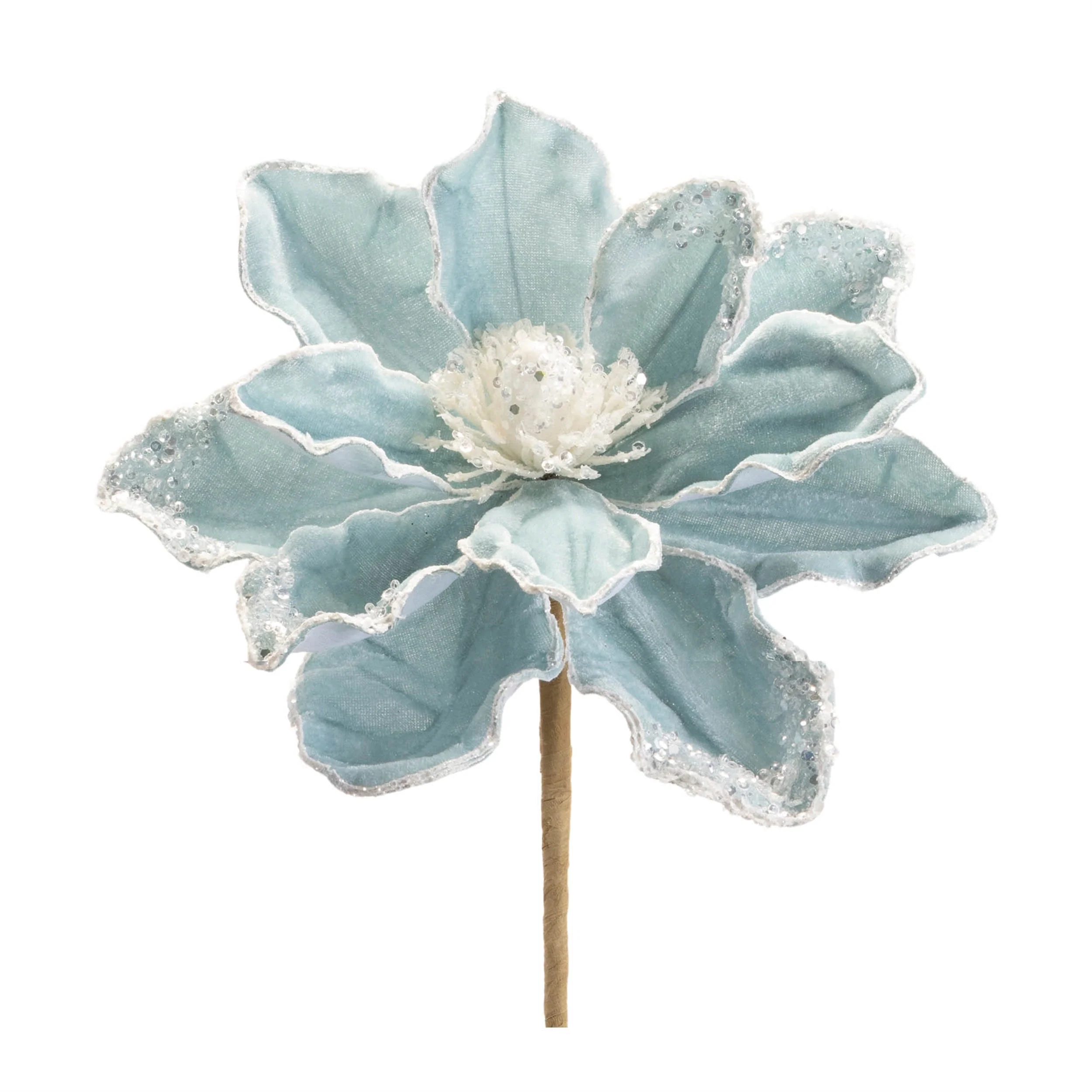 Beaded magnolia flower stem (set of 2) - Image 3