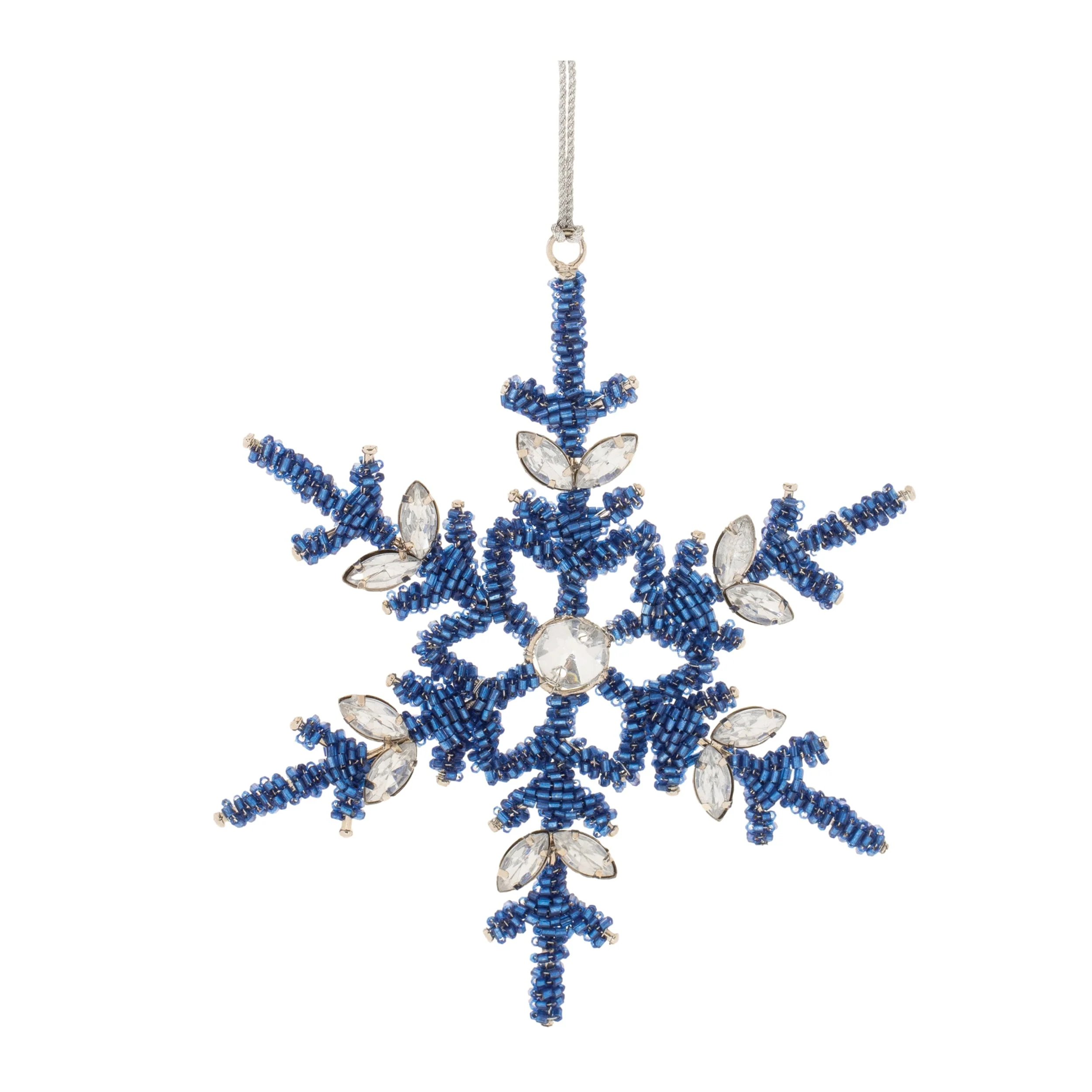 Beaded Metal Snowflake Ornament (Set of 12) - Image 4