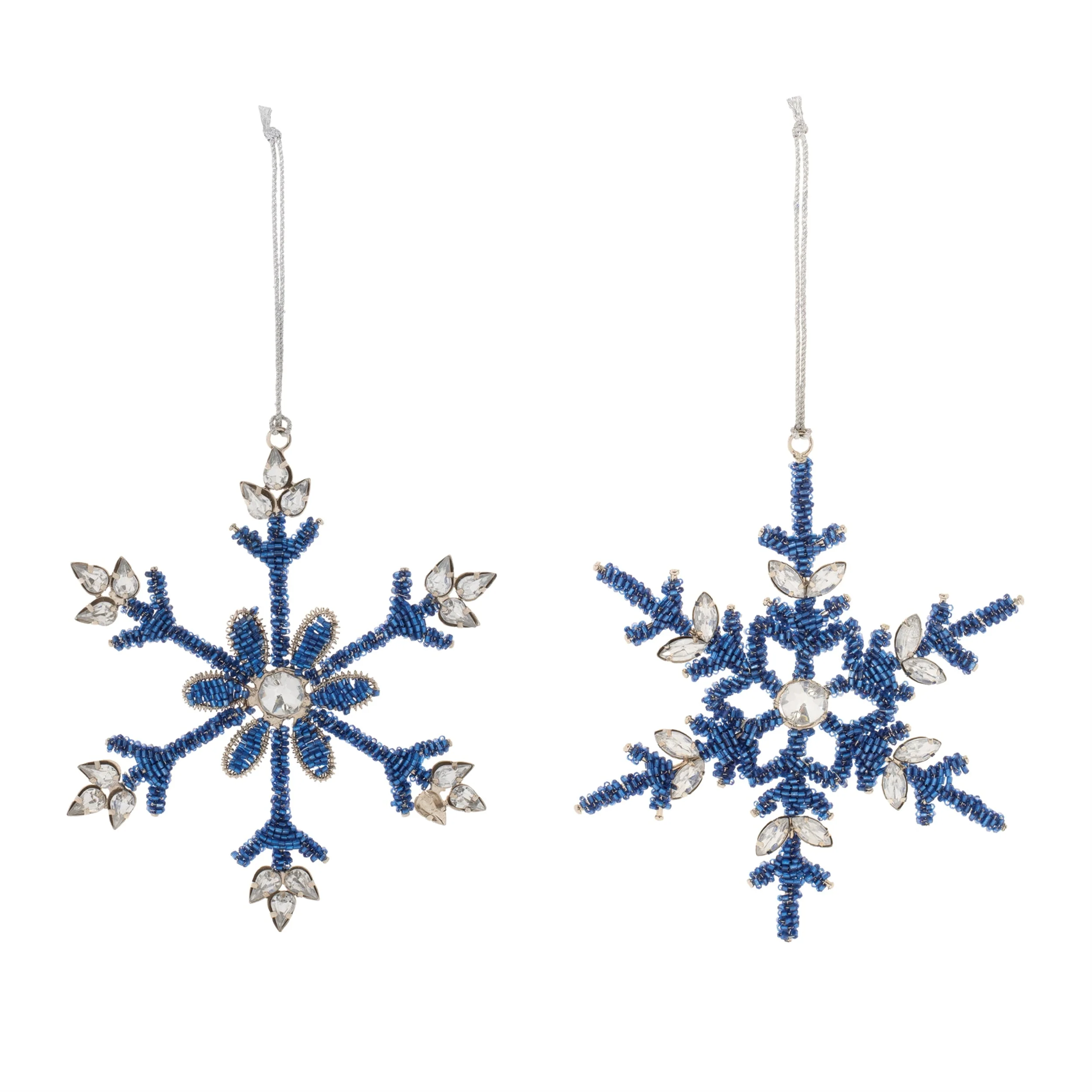 Beaded Metal Snowflake Ornament (Set of 12) - Image 5