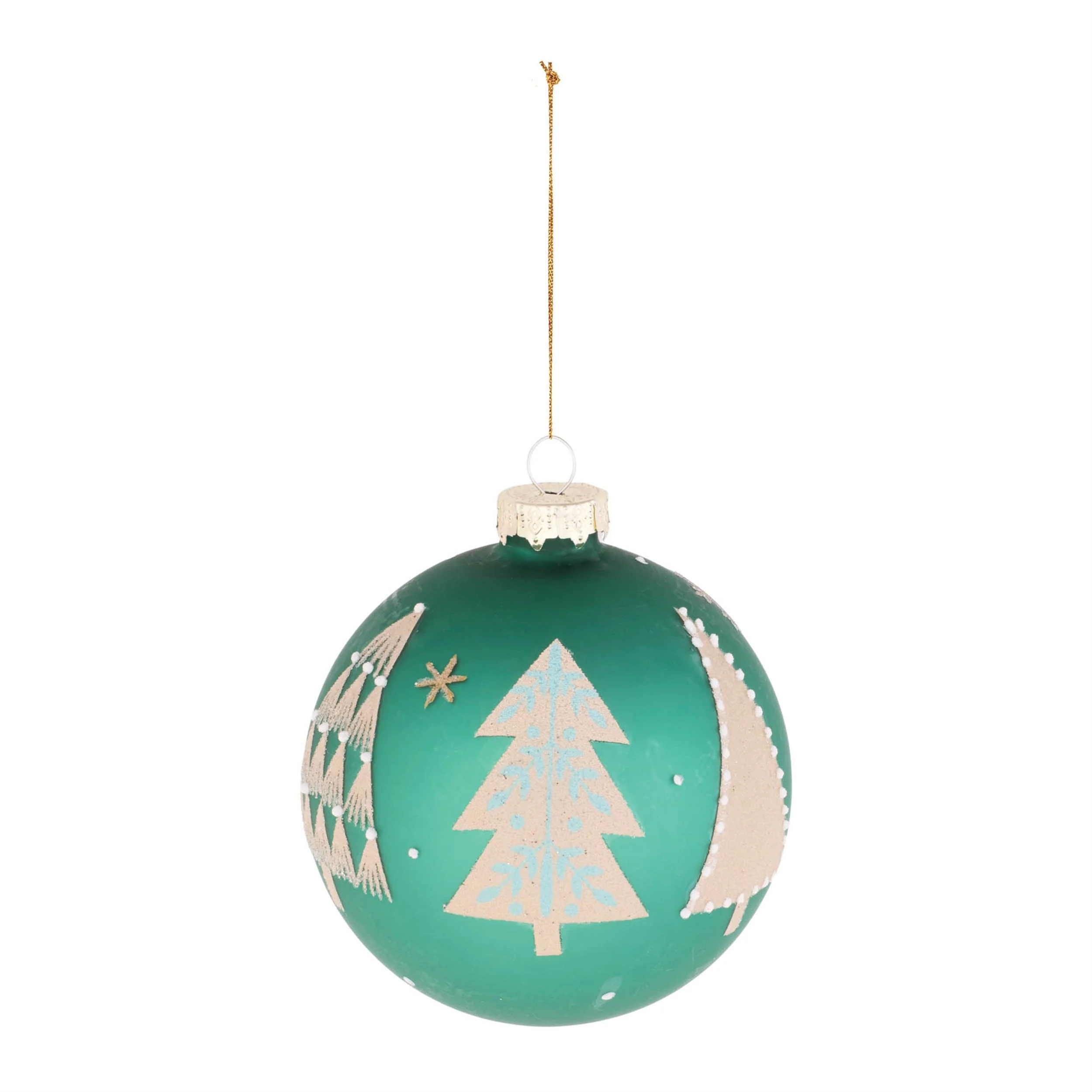 Beaded Pine Tree Ball Ornament (Set of 6) - Image 2