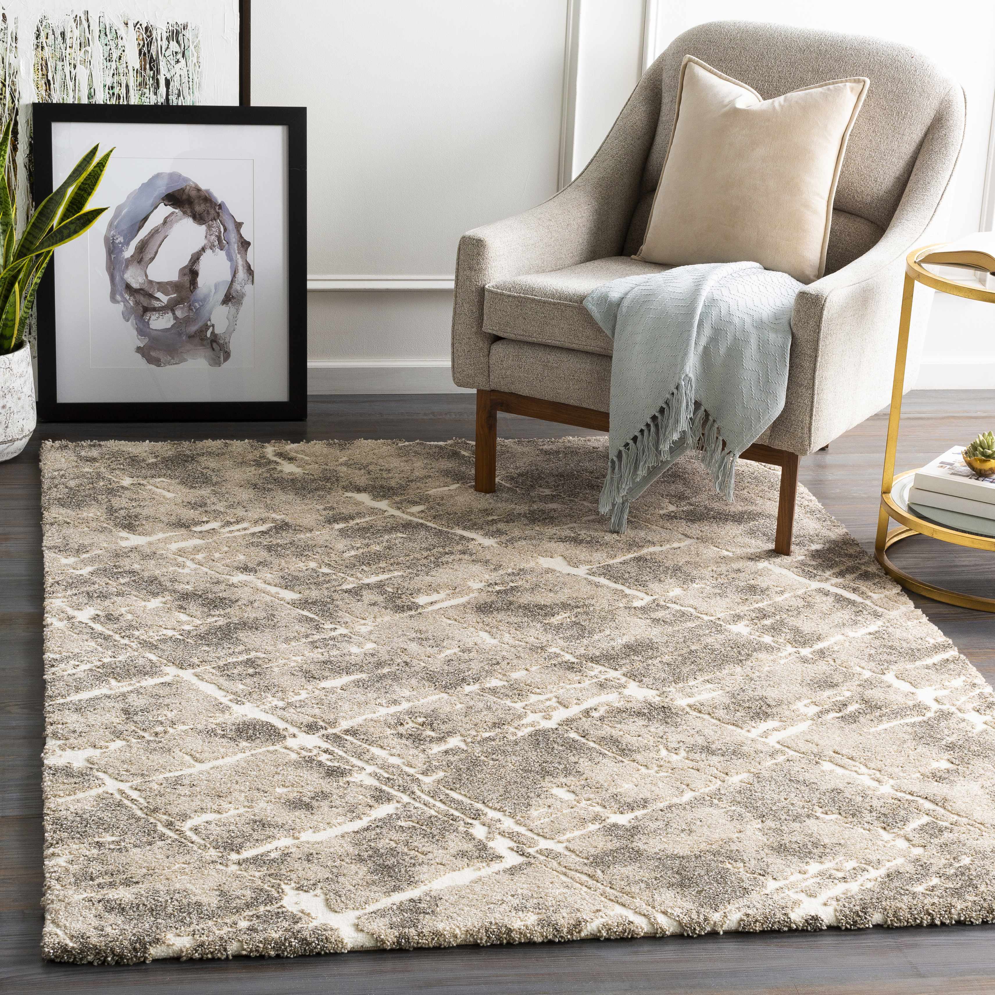Bearsdale Abstract Thick Rug - Image 2