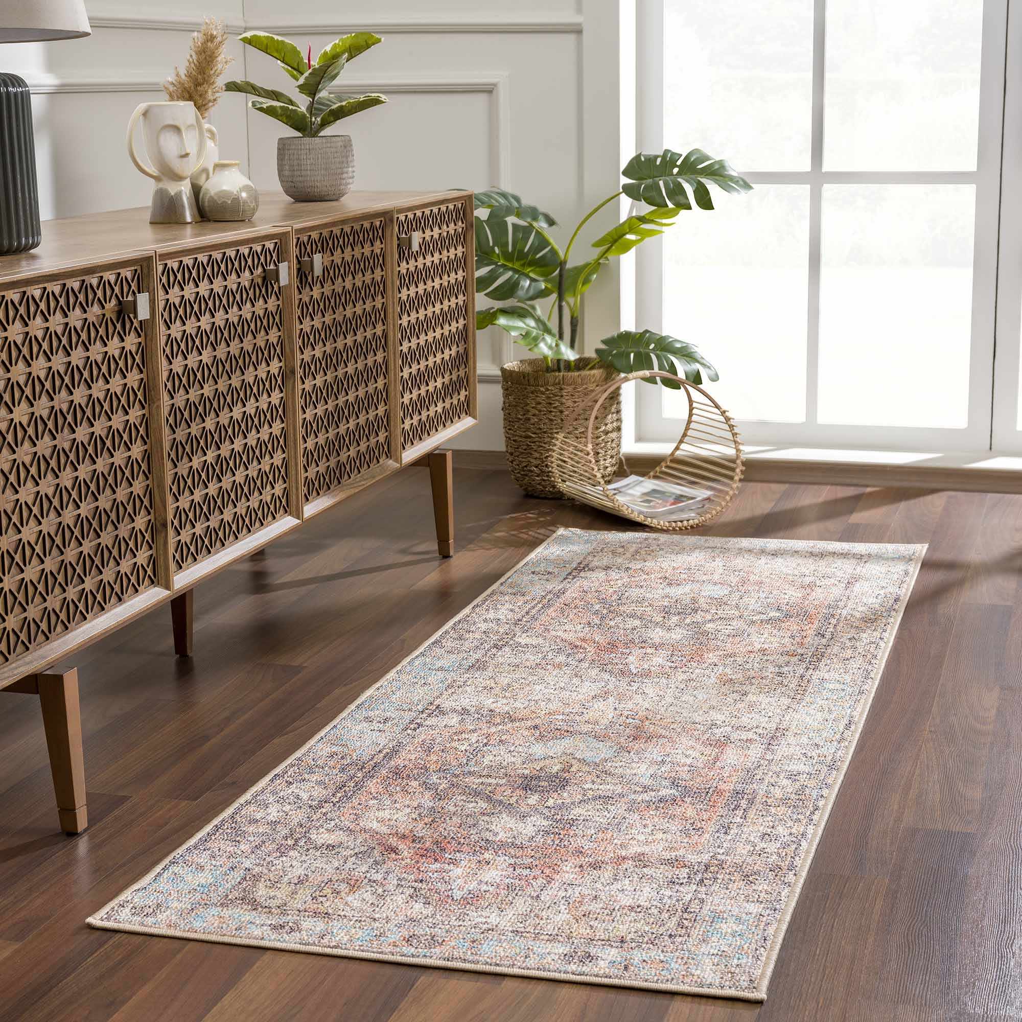Beck Peach Washable Area Rug - Clearance - Image 10