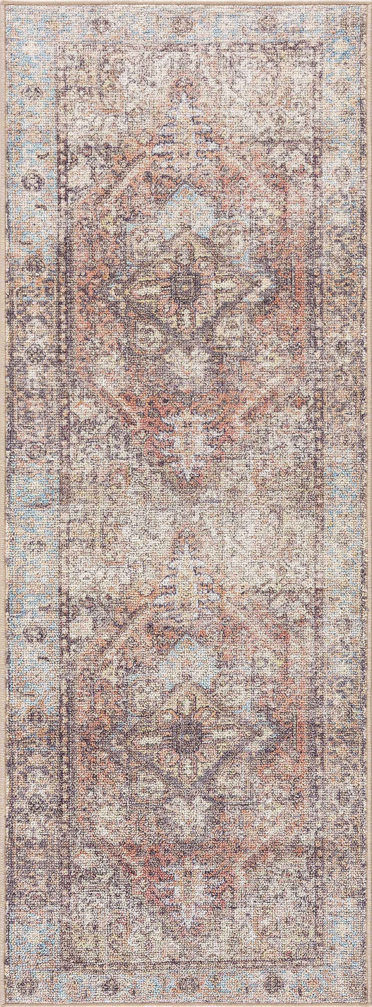 Beck Peach Washable Area Rug - Clearance - Image 11