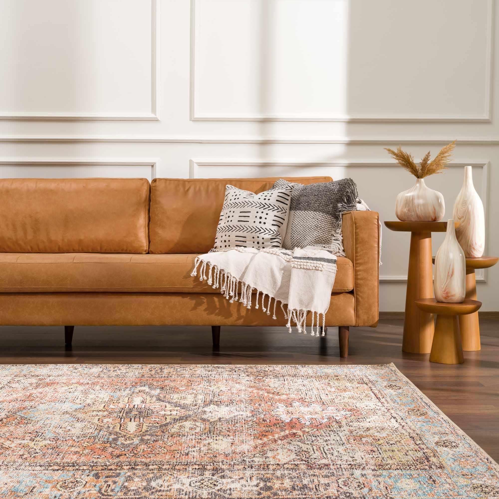 Beck Peach Washable Area Rug - Clearance - Image 12