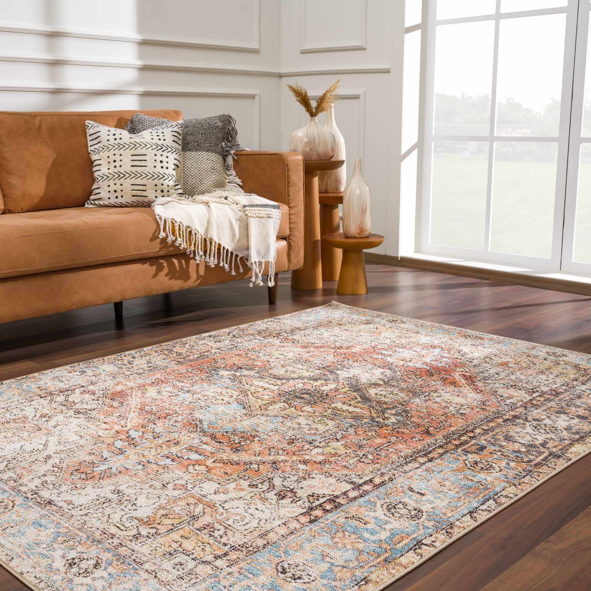 Beck Peach Washable Area Rug - Clearance - Image 19