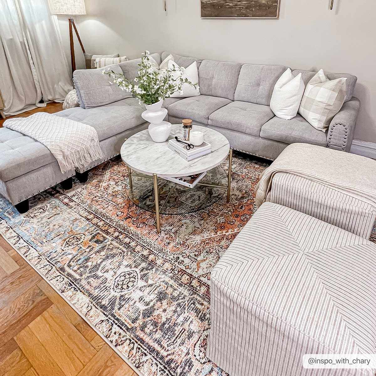 Beck Peach Washable Area Rug - Clearance - Image 3
