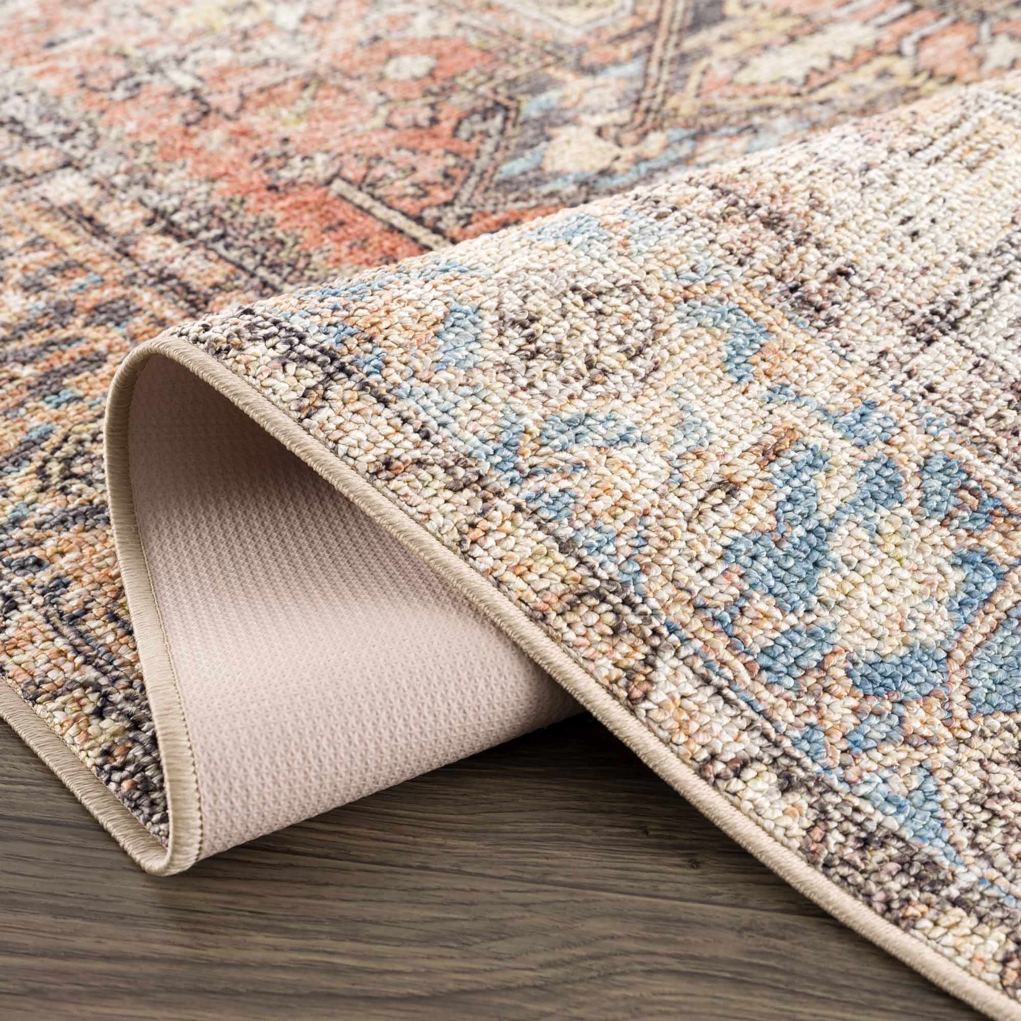 Beck Peach Washable Area Rug - Clearance - Image 7