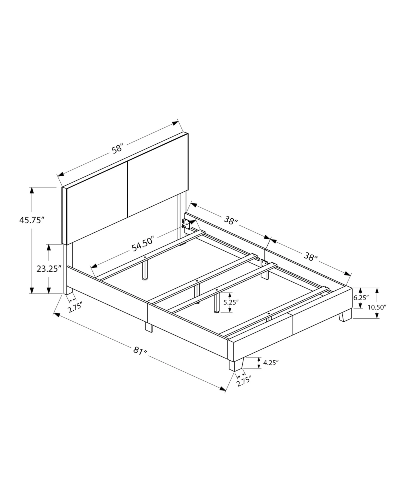 Bed, Upholstered, Transitional - Image 24