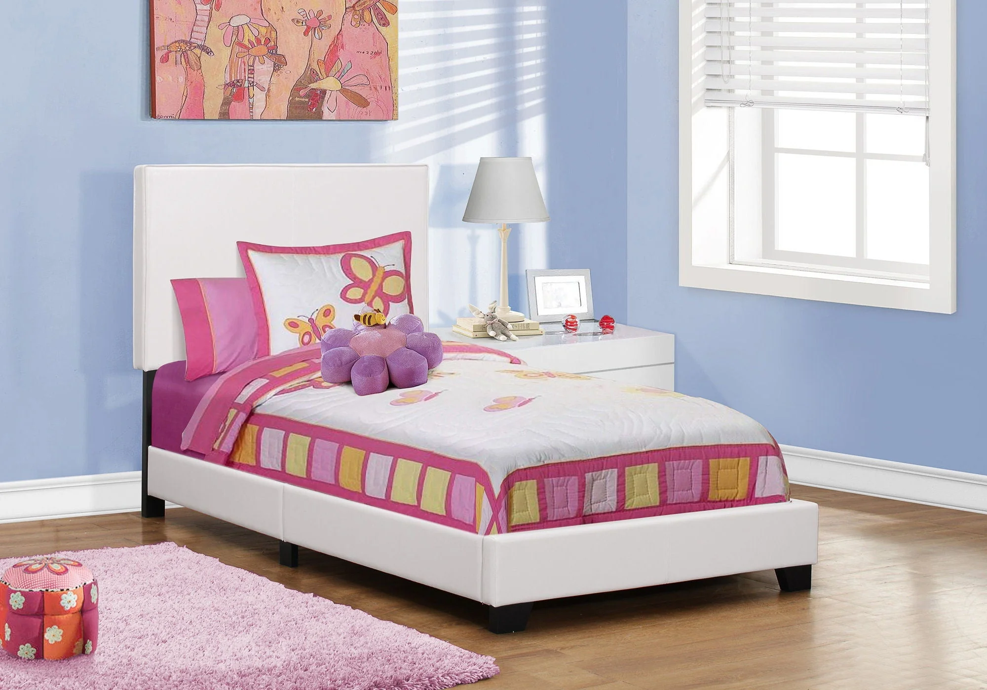 Bed, Upholstered, Transitional - Image 5