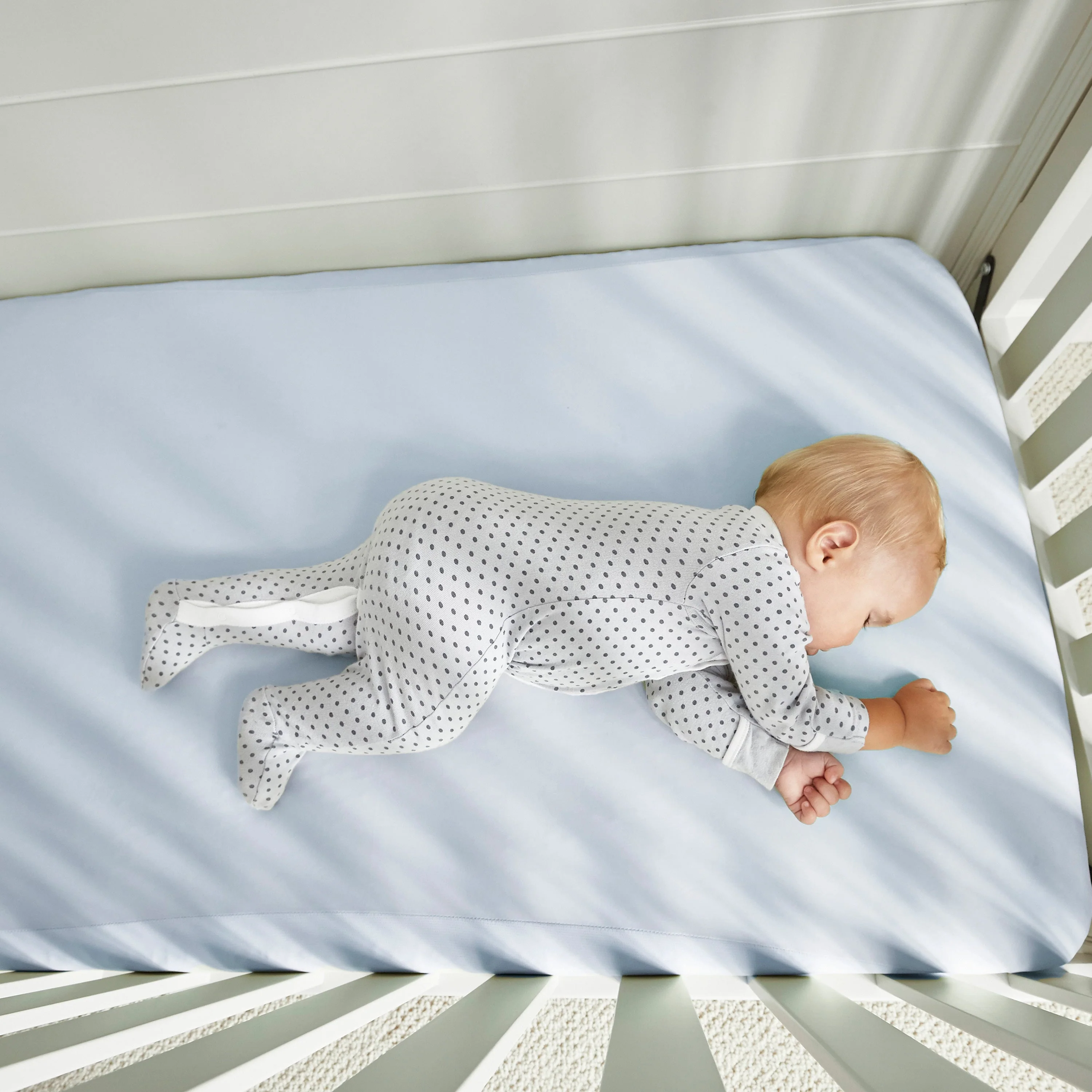 BedGear Dri-Tec Crib Sheet, Baby Blue - Image 5